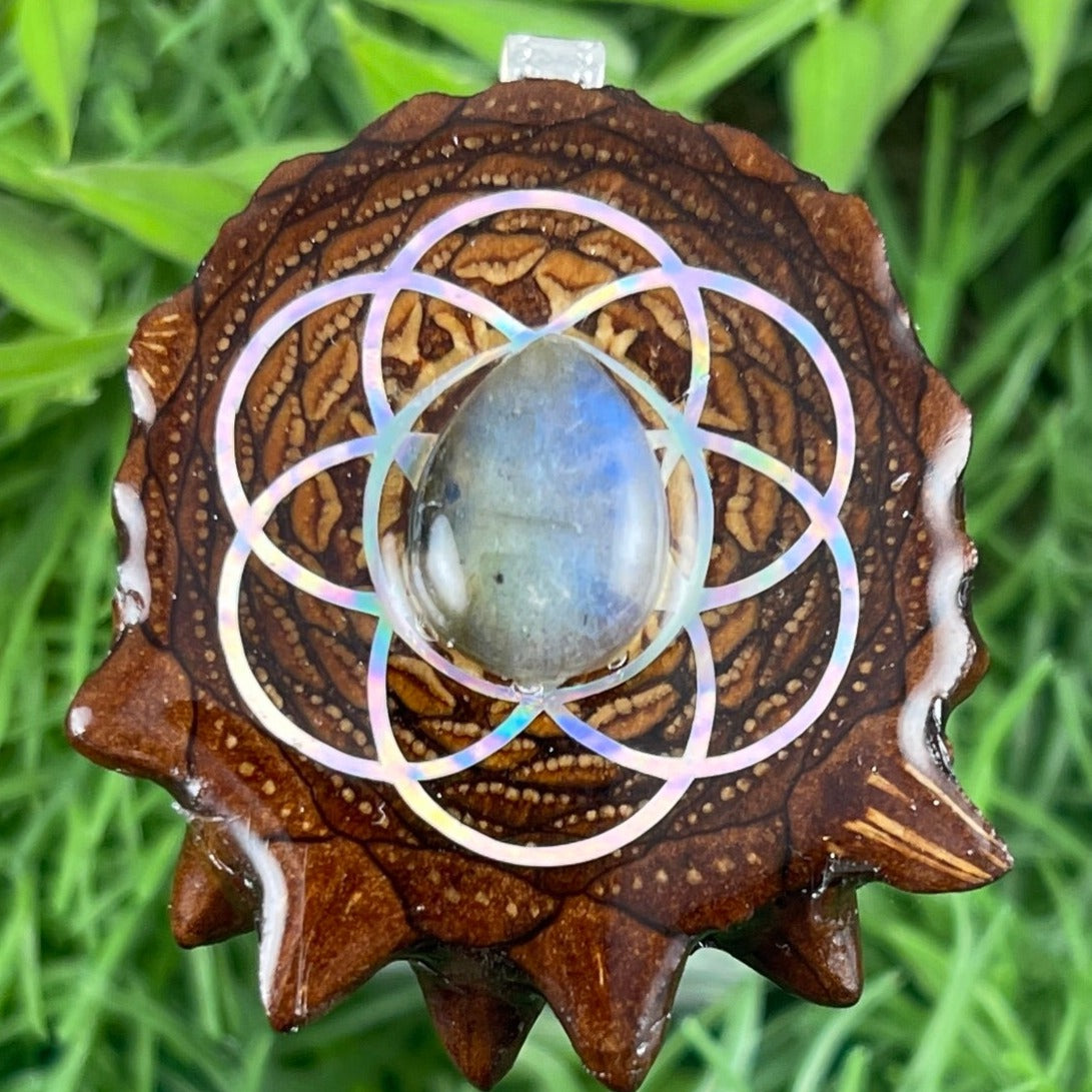 Labradorite with Seed of Life