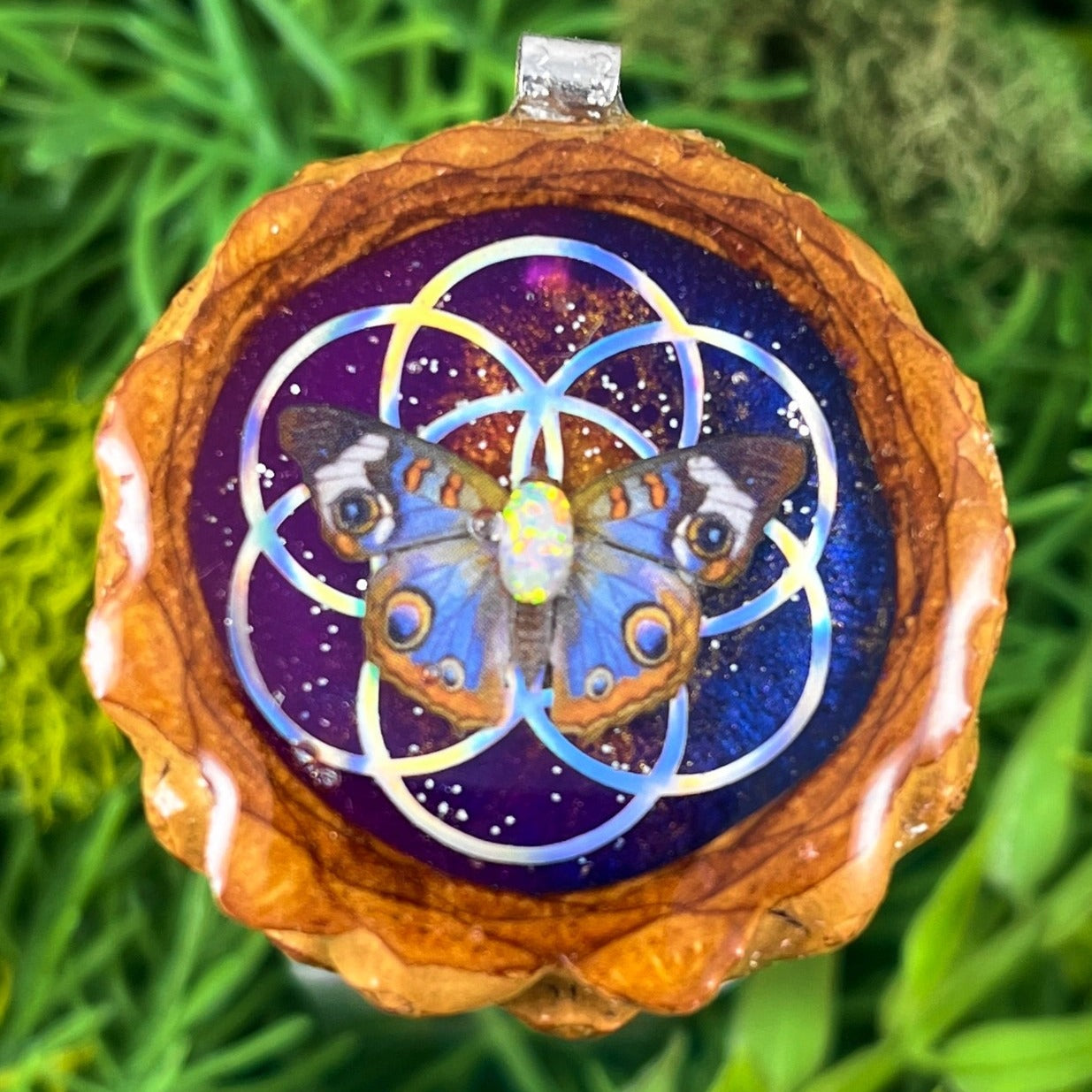 Supernova with Opal & Butterfly with Seed of Life