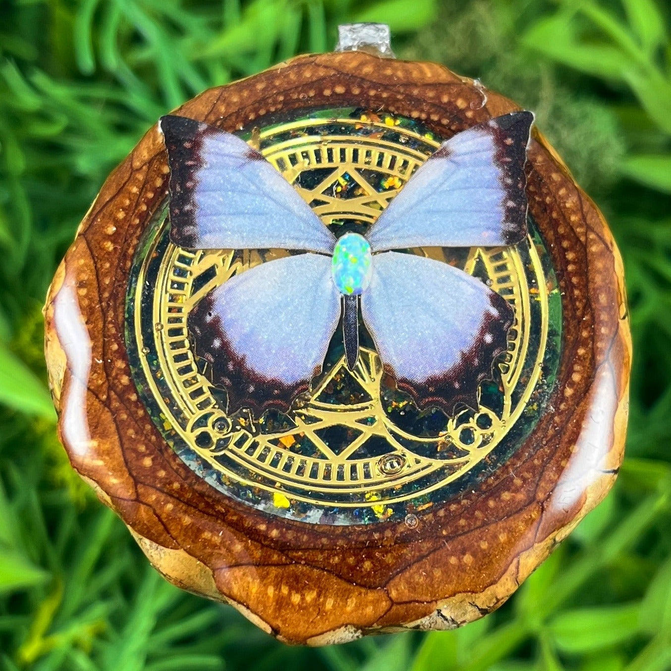 Night Sky with Opal & Butterfly with Mandala