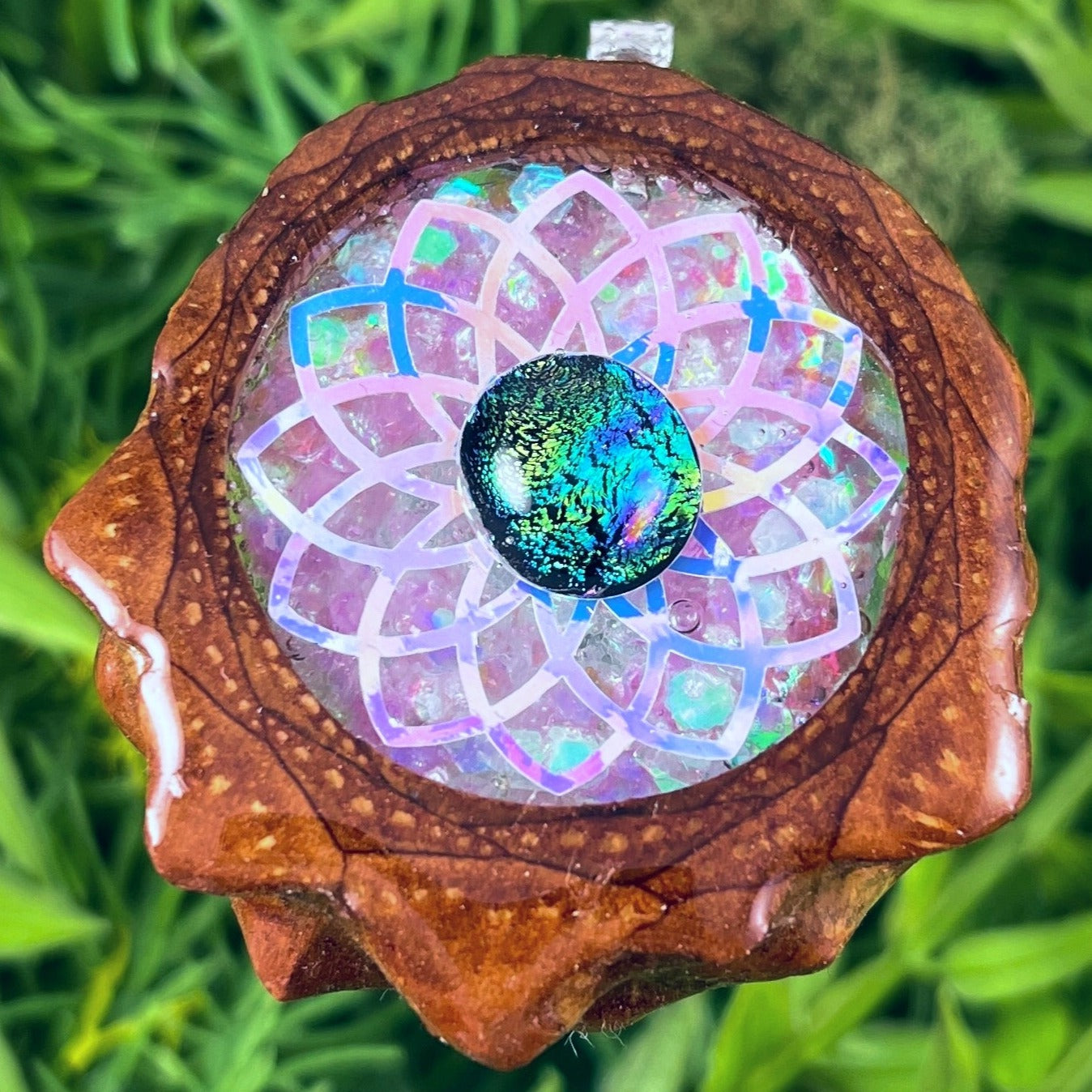 Clouds with Dichroic Glass & Sunflower