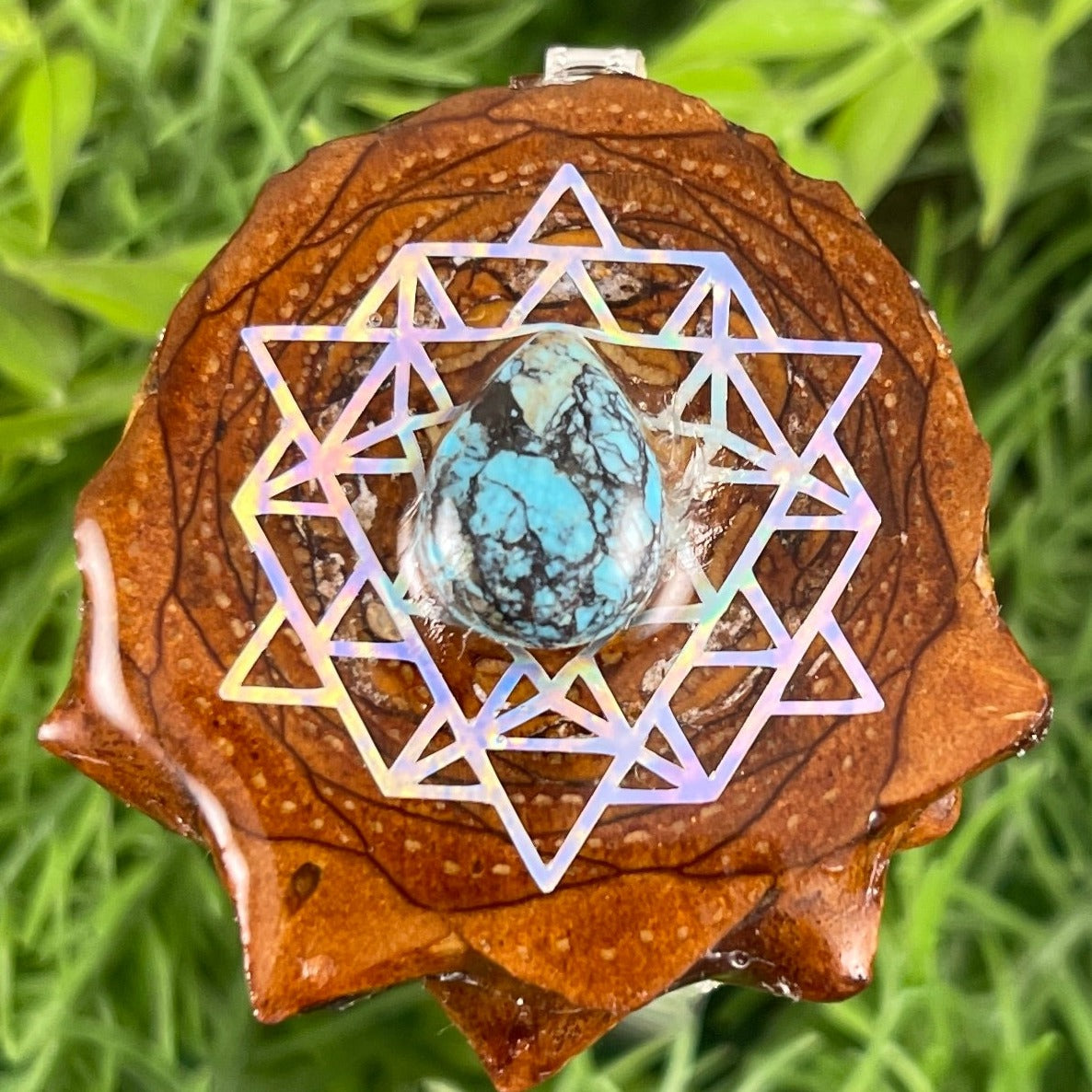 Blue Copper Turquoise with 64 Star Turquoise - Aura Pinecones