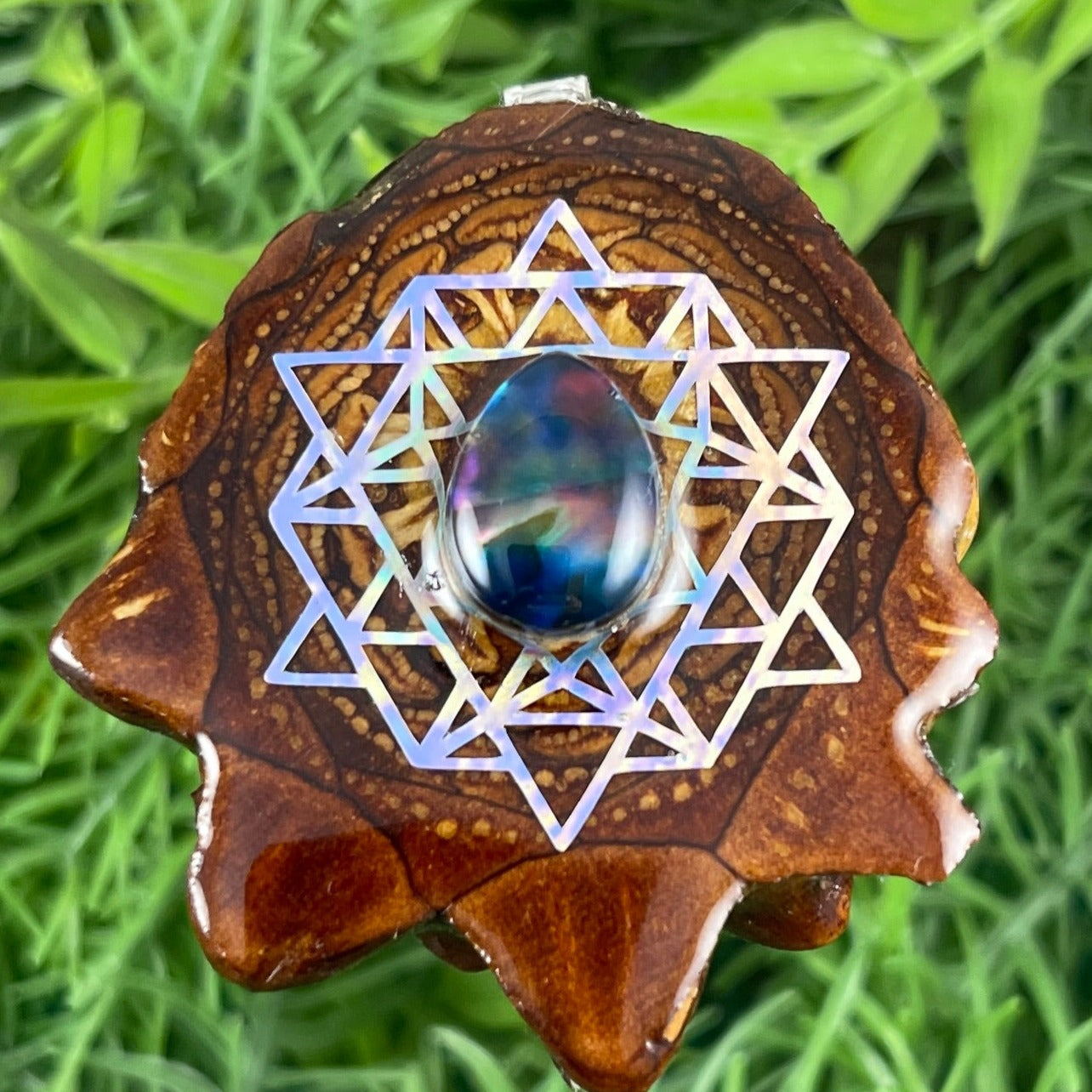 Multi Ammolite with 64 Star Turquoise