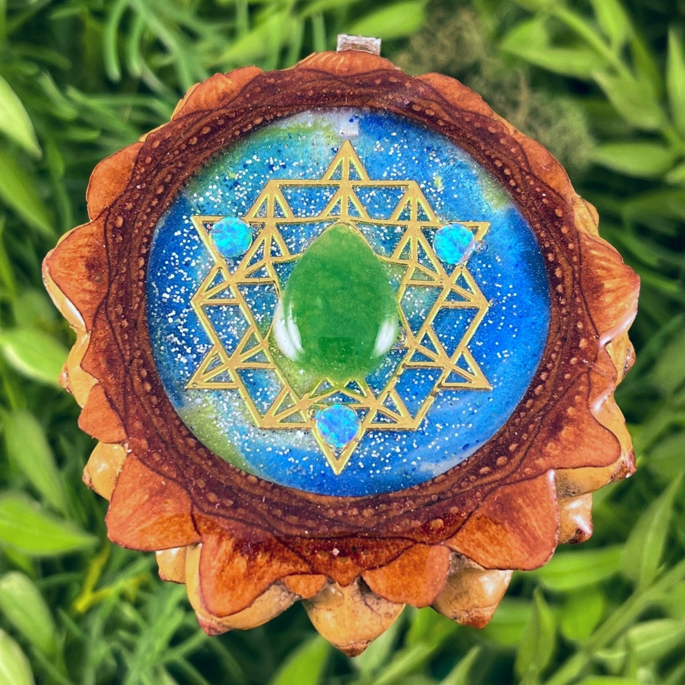 Galaxy with Jade & Opal with 64 Star Tetrahedron