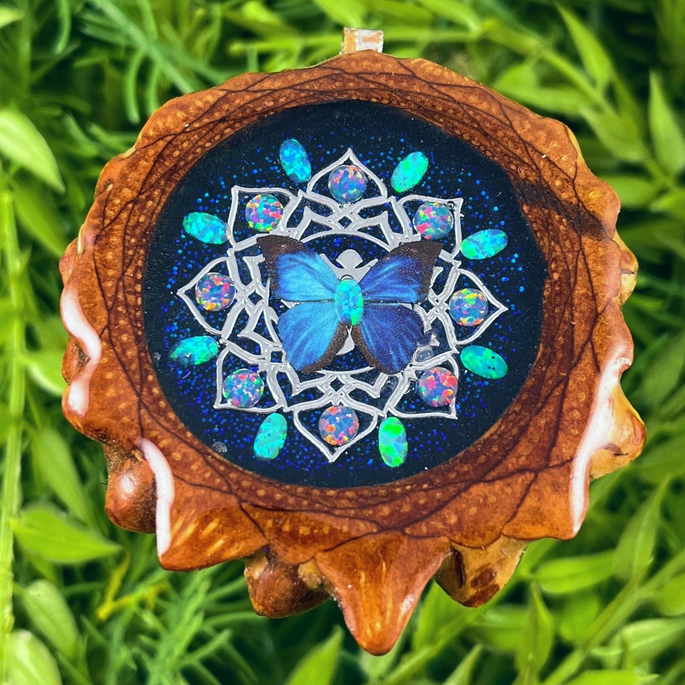 Night Sky with Opal & Butterfly with Mandala