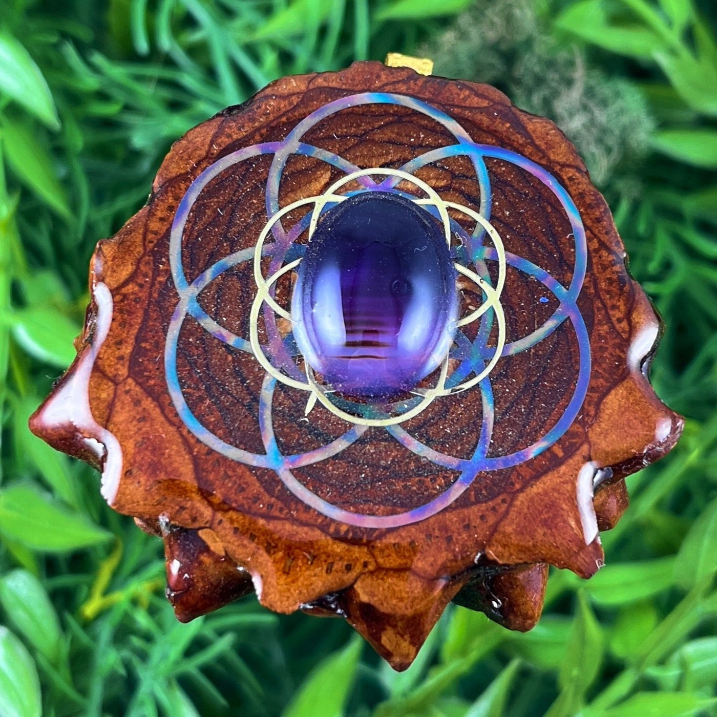 Amethyst with Seed of Life