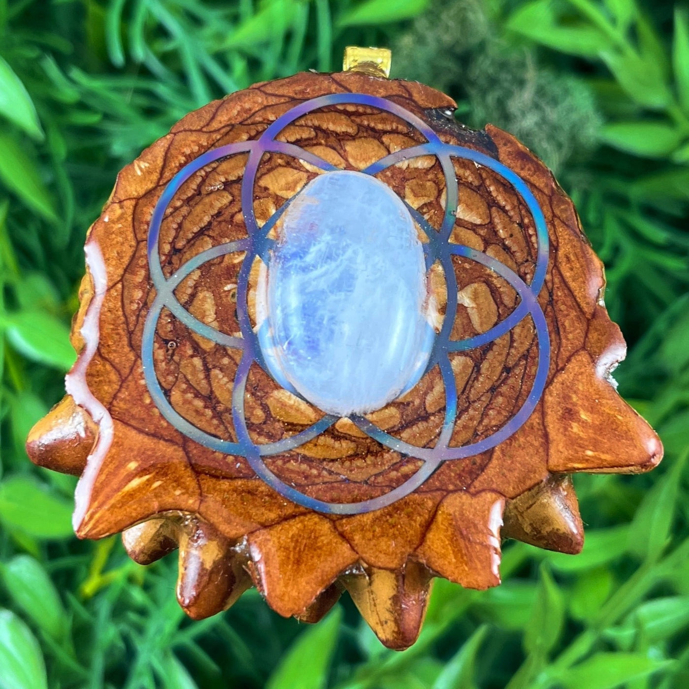 Moonstone with Seed of Life