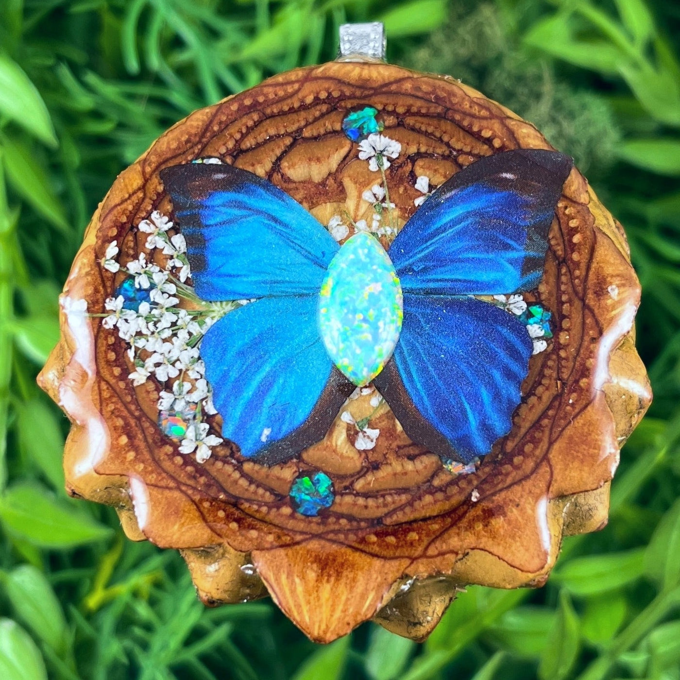 Opal & Crushed Opal with Butterfly