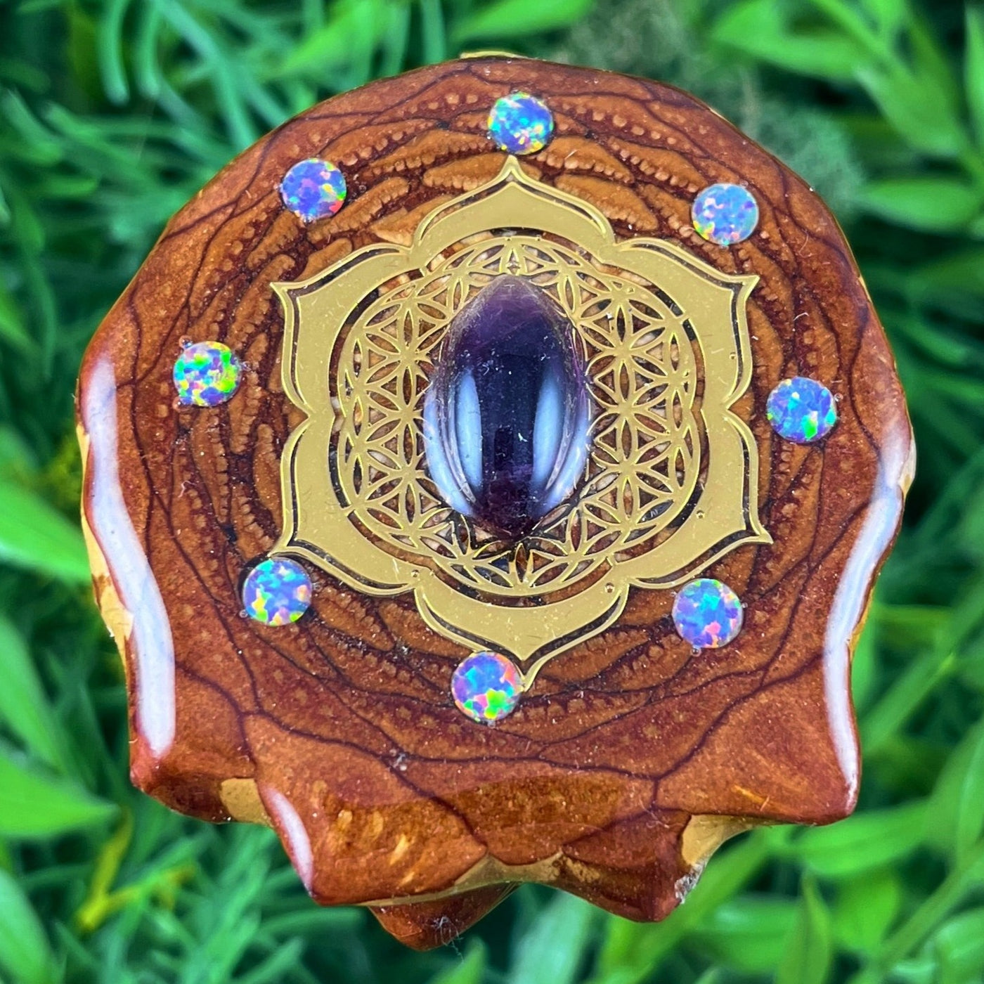 Amethyst with Opal & Mandala