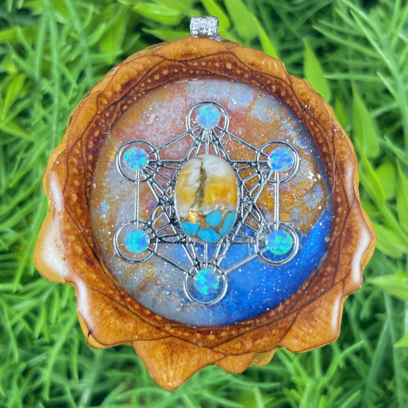 Galaxy with Opal & Metatron's Cube