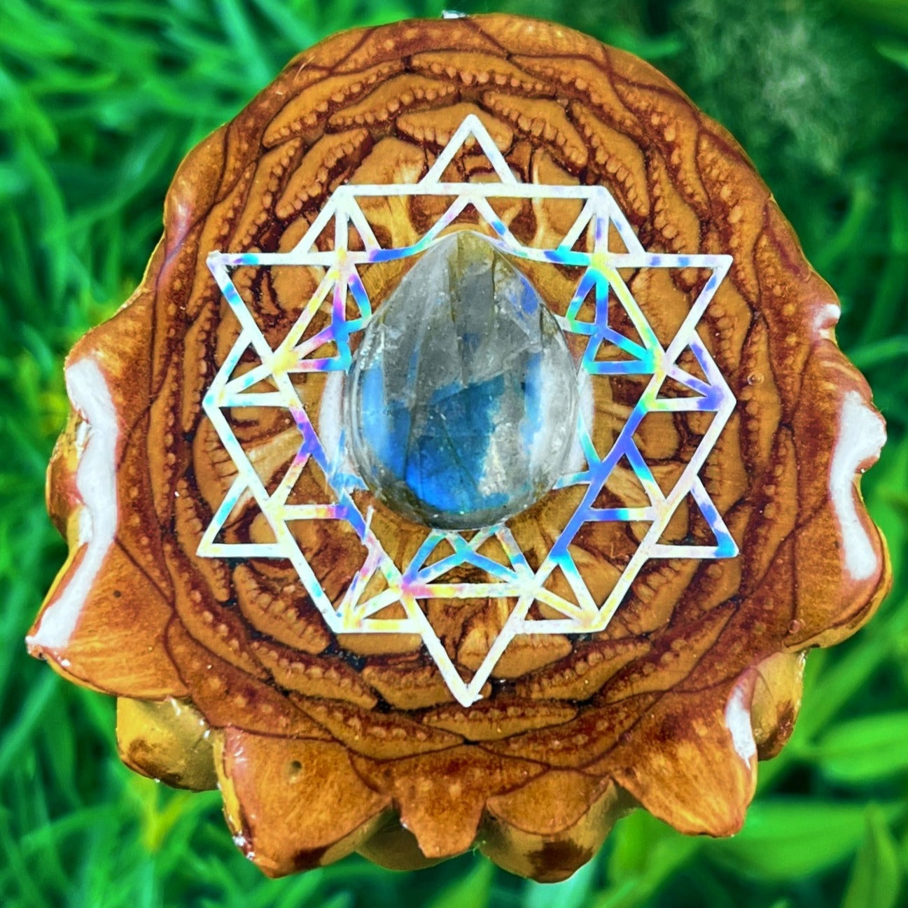 Labradorite & 64 Star Tetrahedron