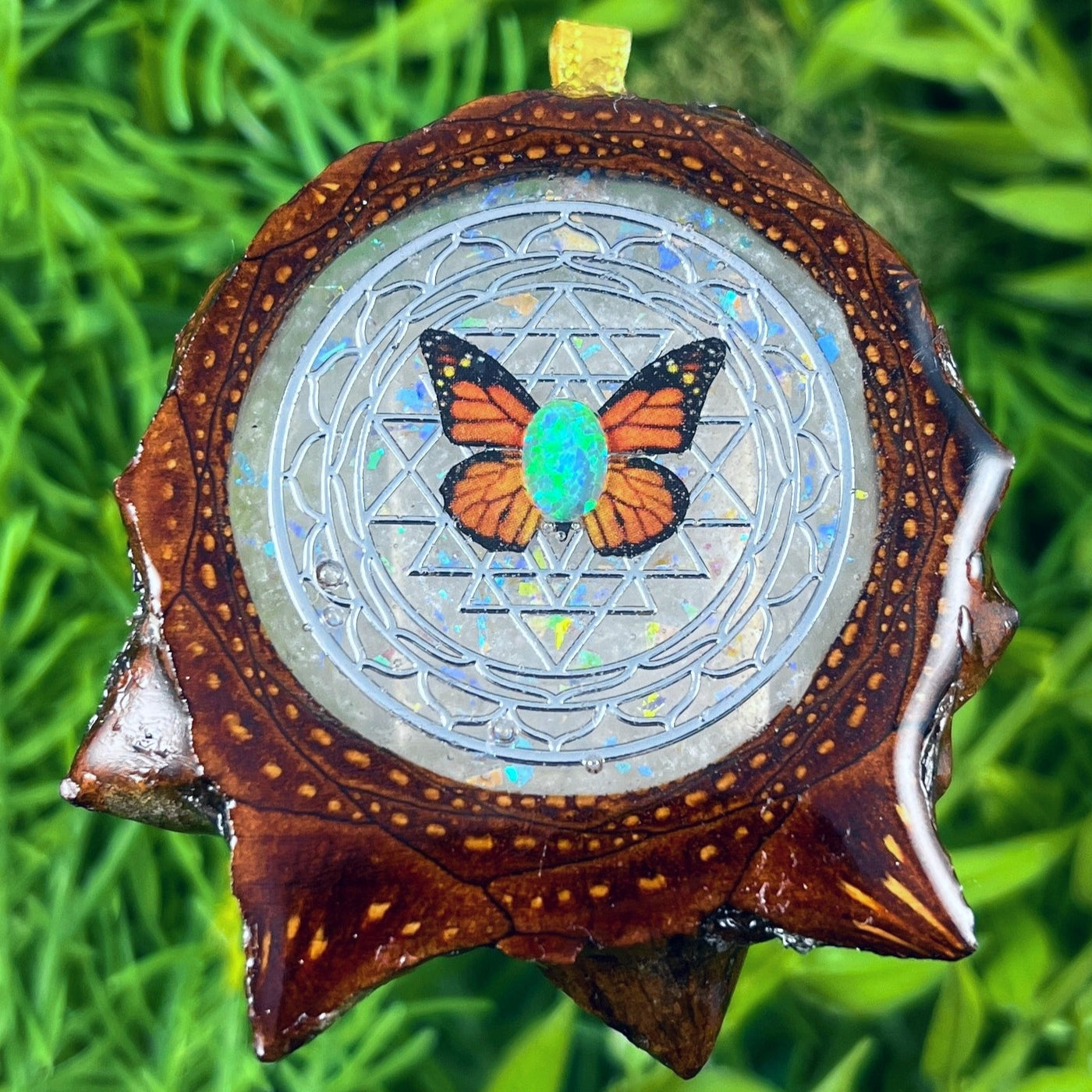 Clouds with Opal & Butterfly with Mandala