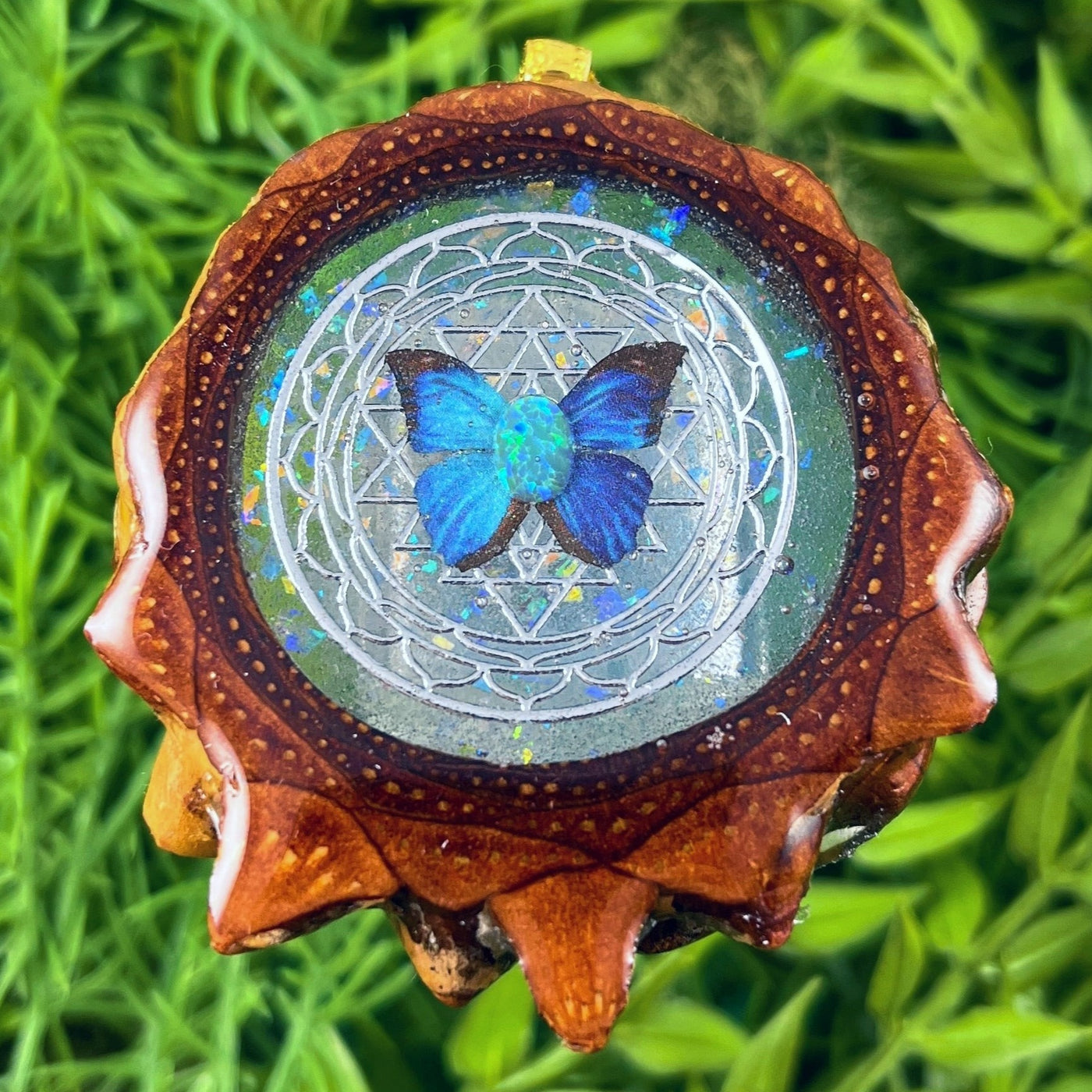 Clouds with Opal & Butterfly with Mandala