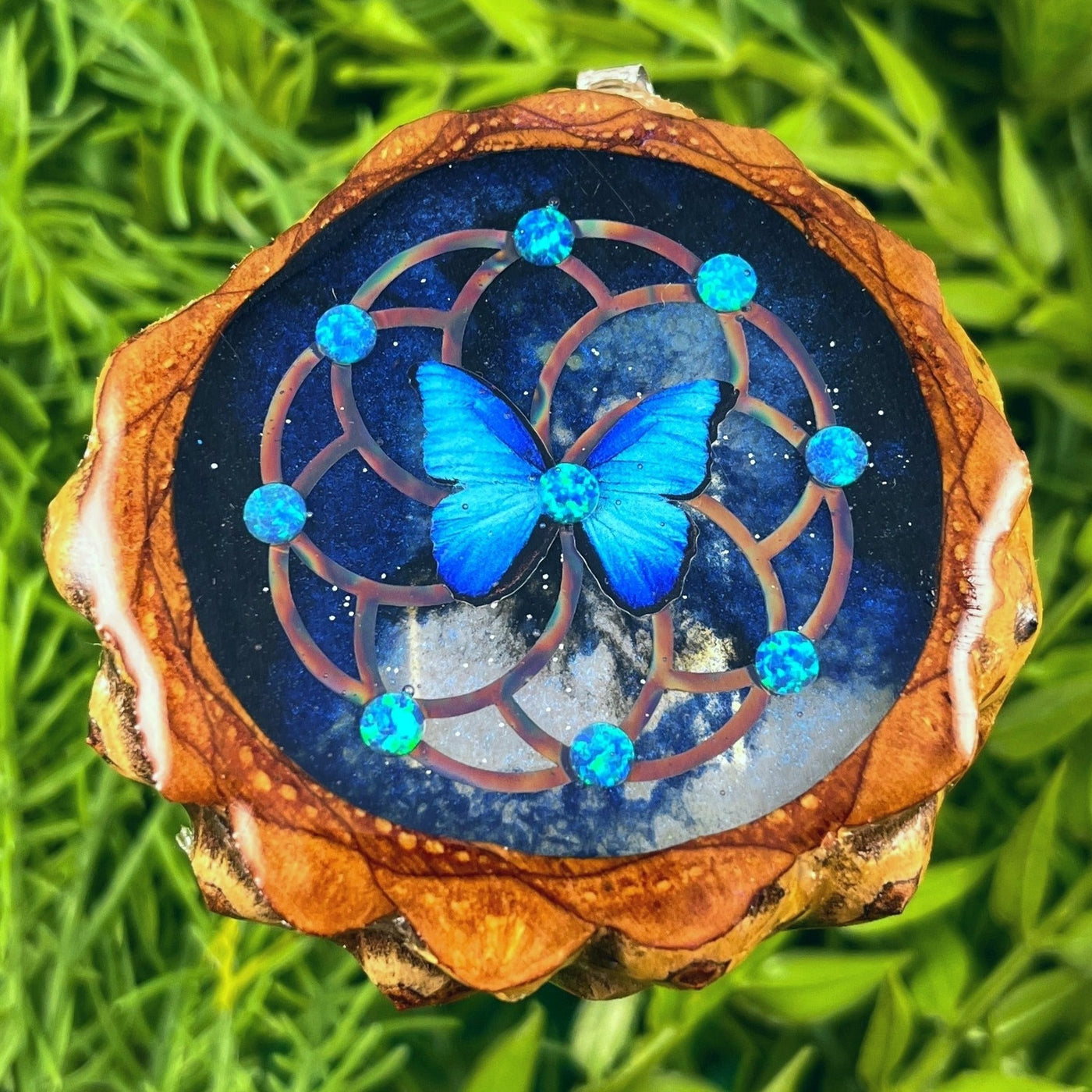 Galaxy with Opal & Butterfly with Mandala