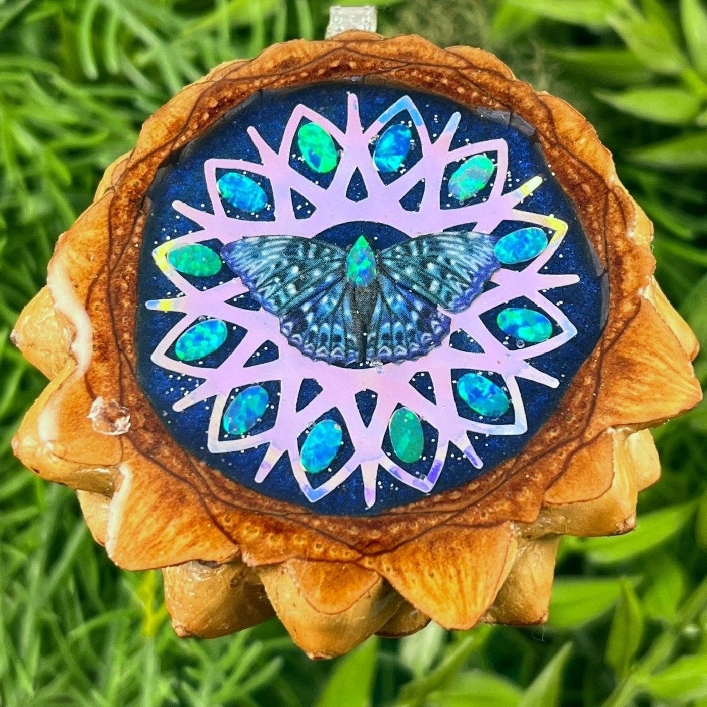 Night Sky with Opal & Butterfly with Mandala