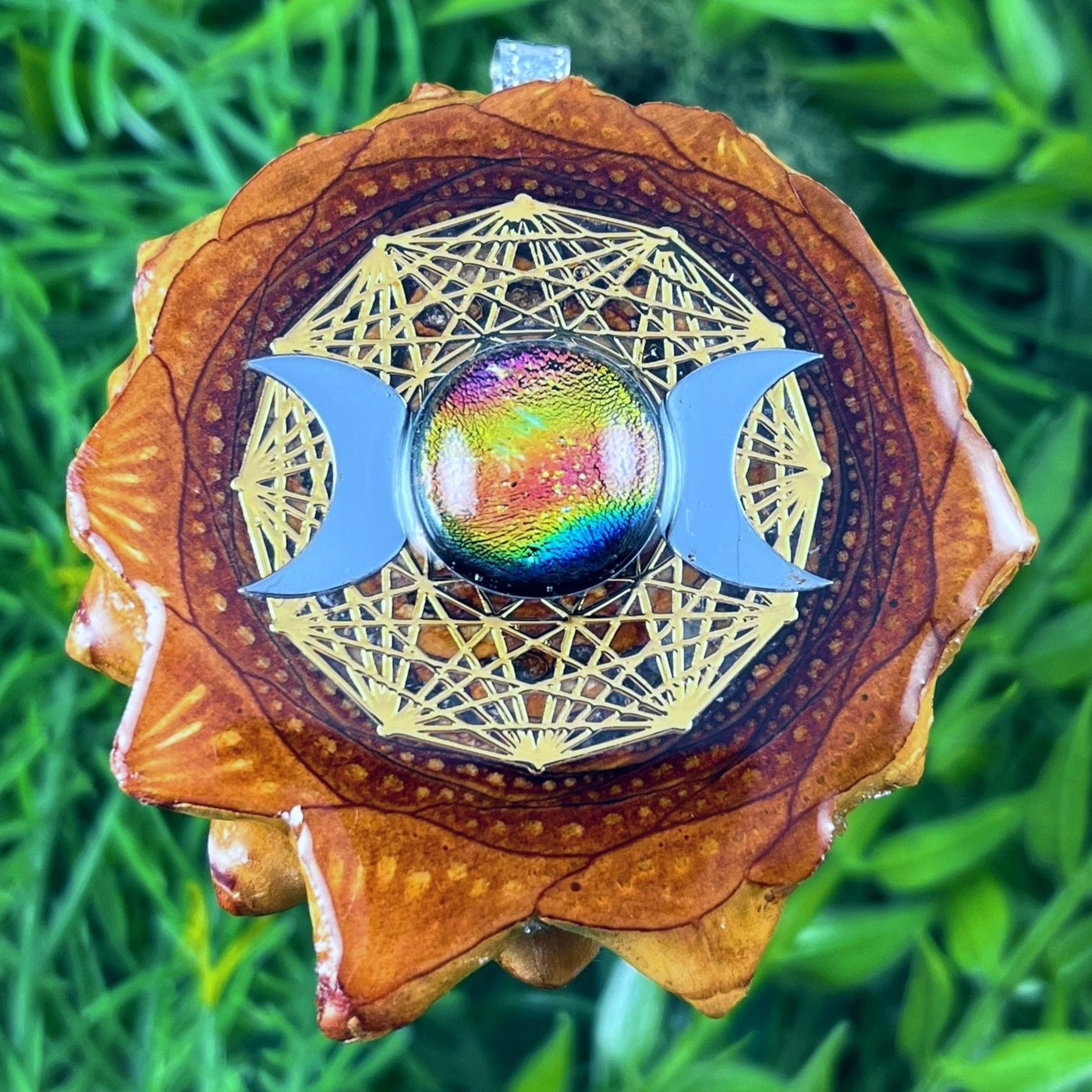 Dichroic Glass with Mandala