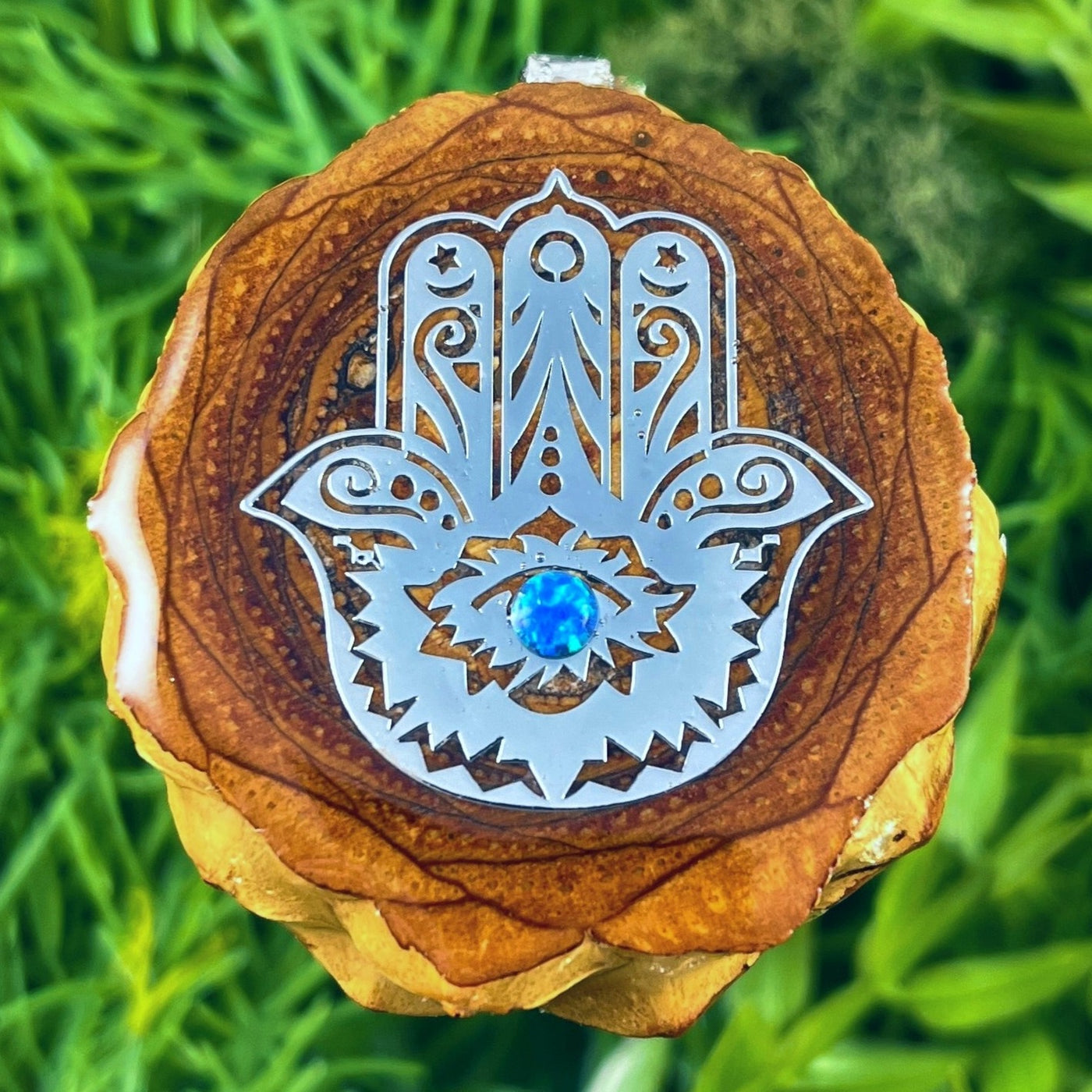 Opal with Hamsa