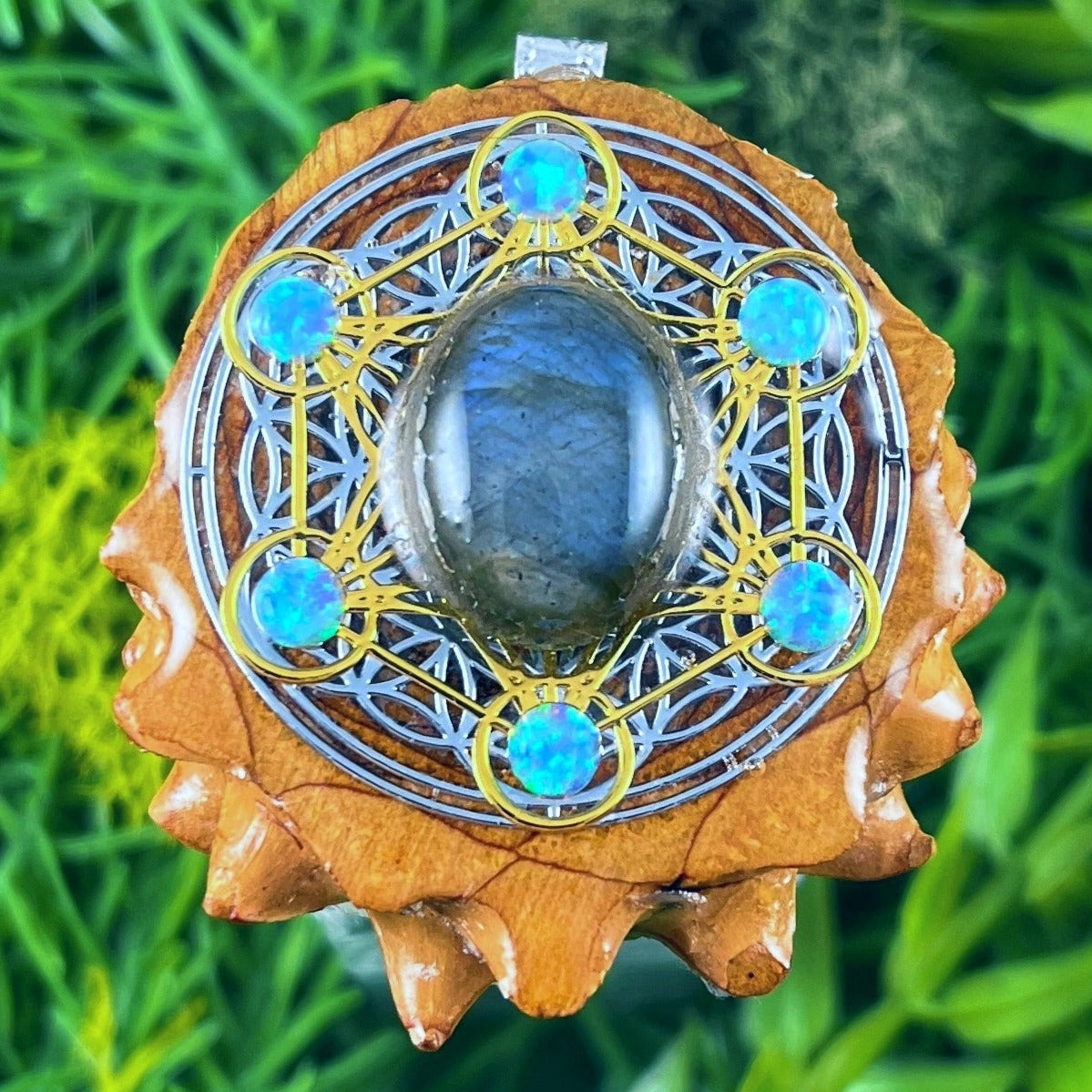 Labradorite with Opal & Mandala