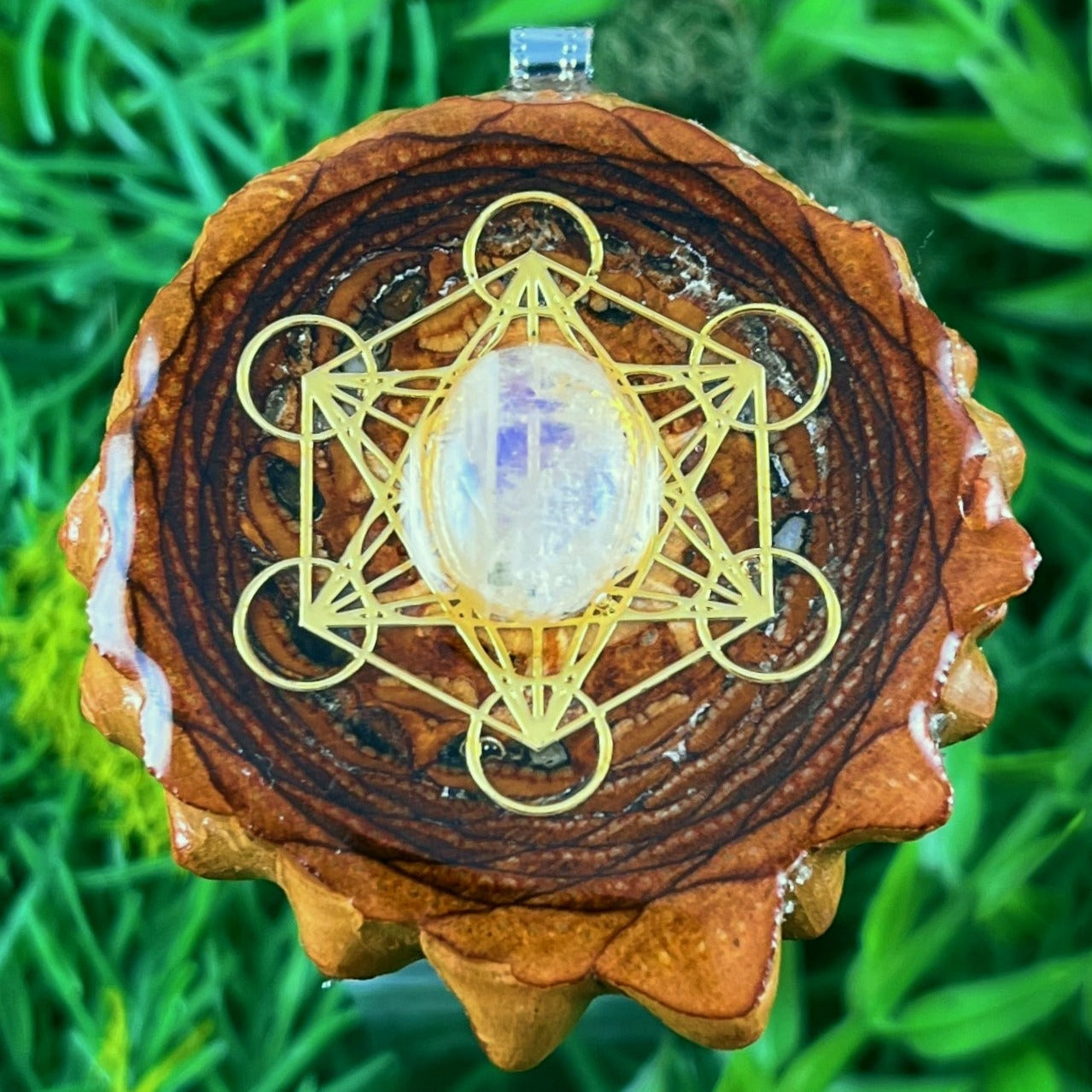 Moonstone with Metatron's Cube