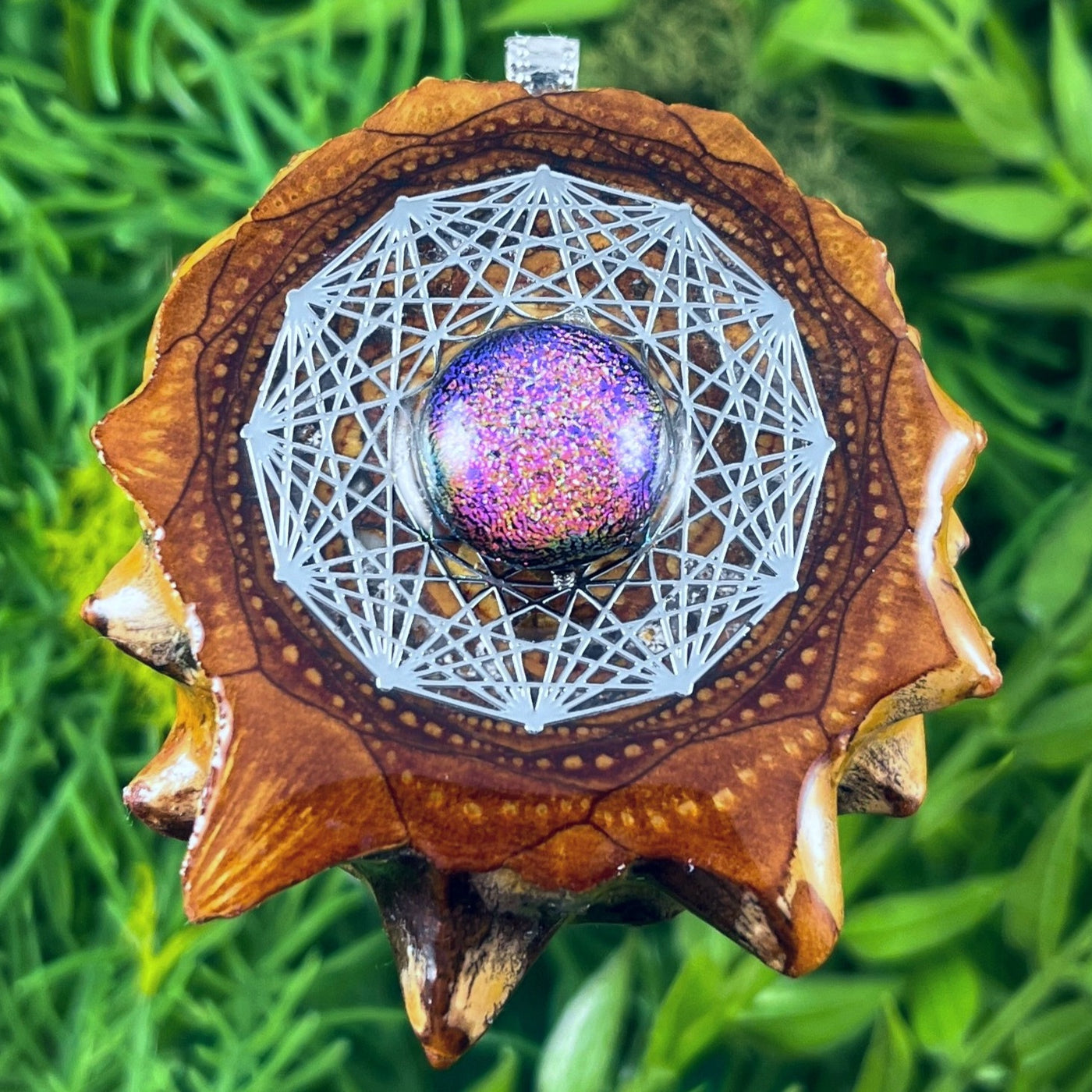 Dichroic Glass with Mandala