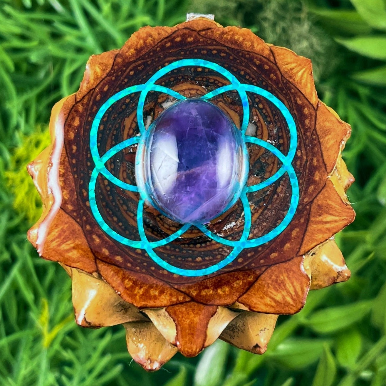 Amethyst with Seed of Life