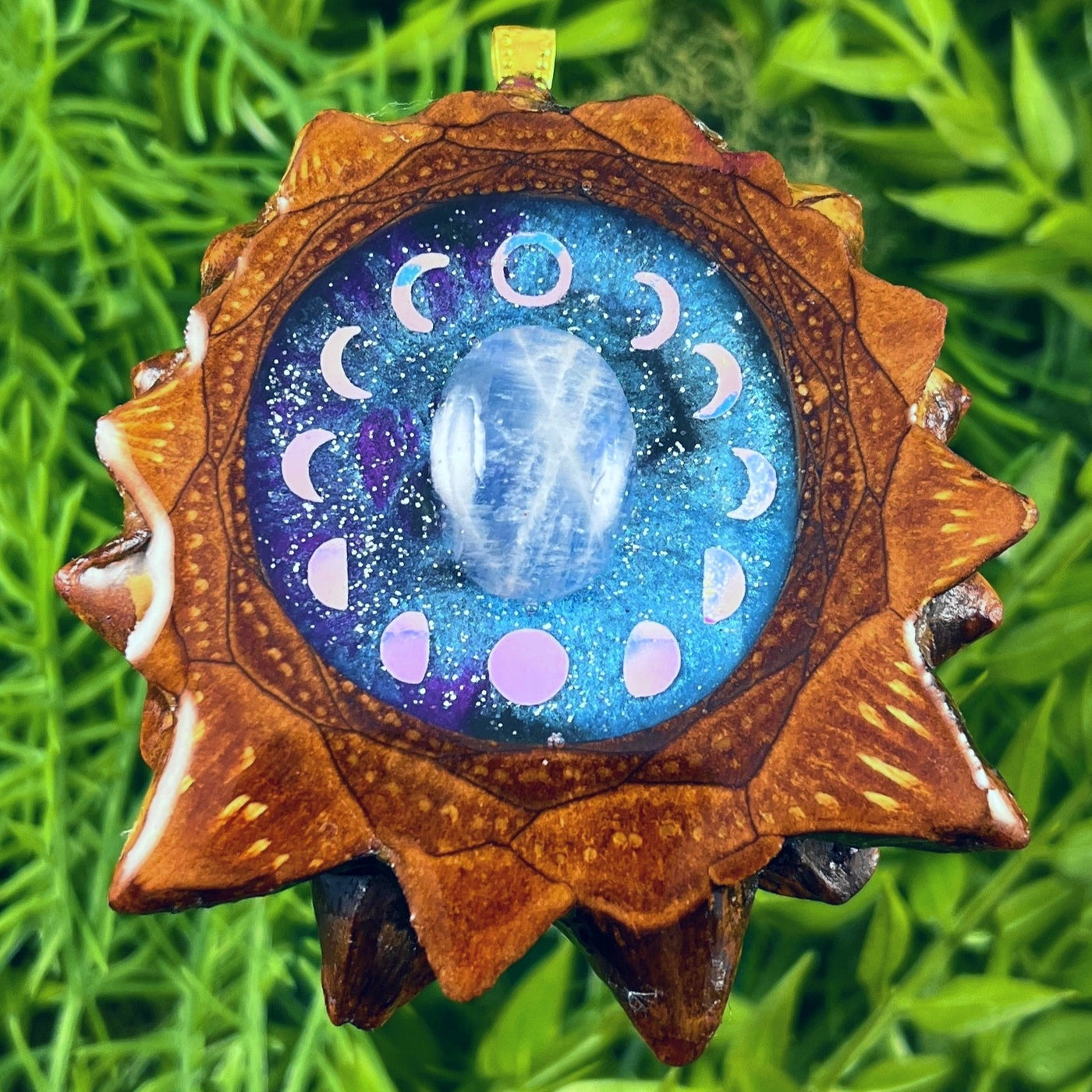 Galaxy with Moonstone & Moon Phase