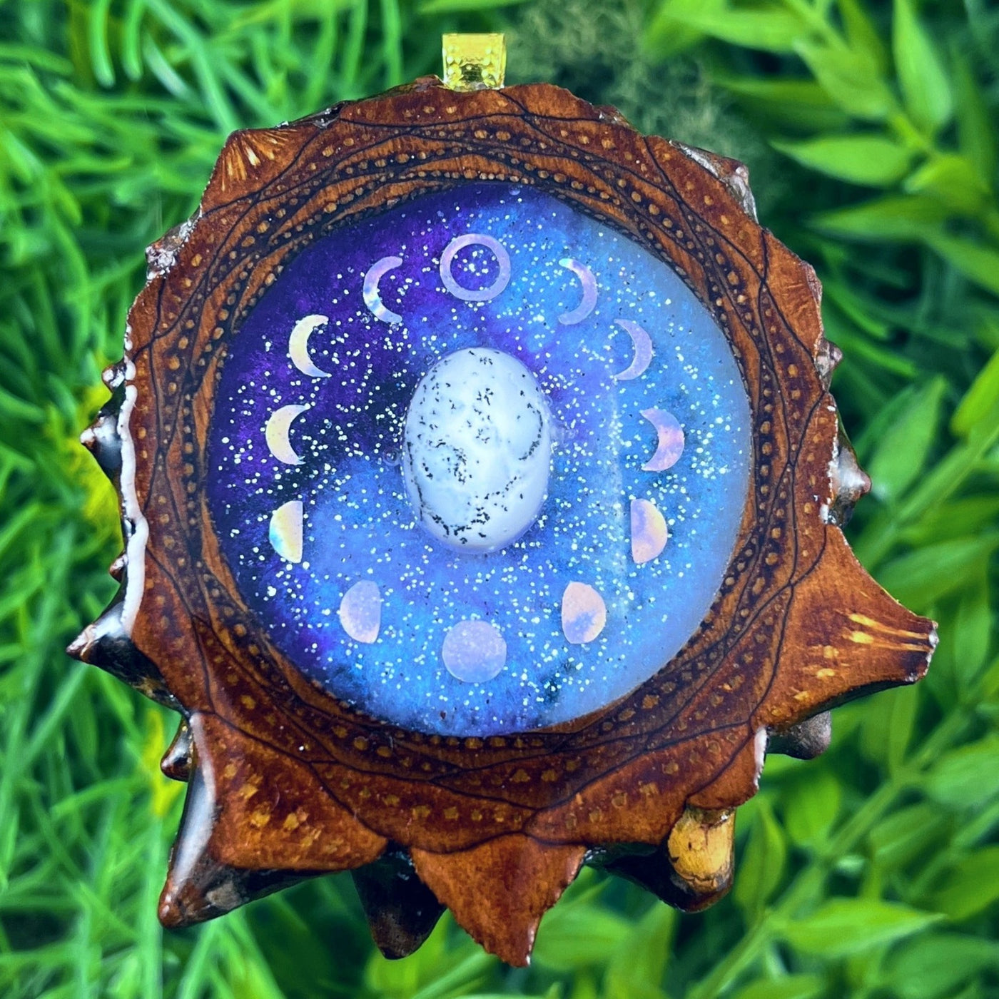 Galaxy with Dendrite & Moon Phase