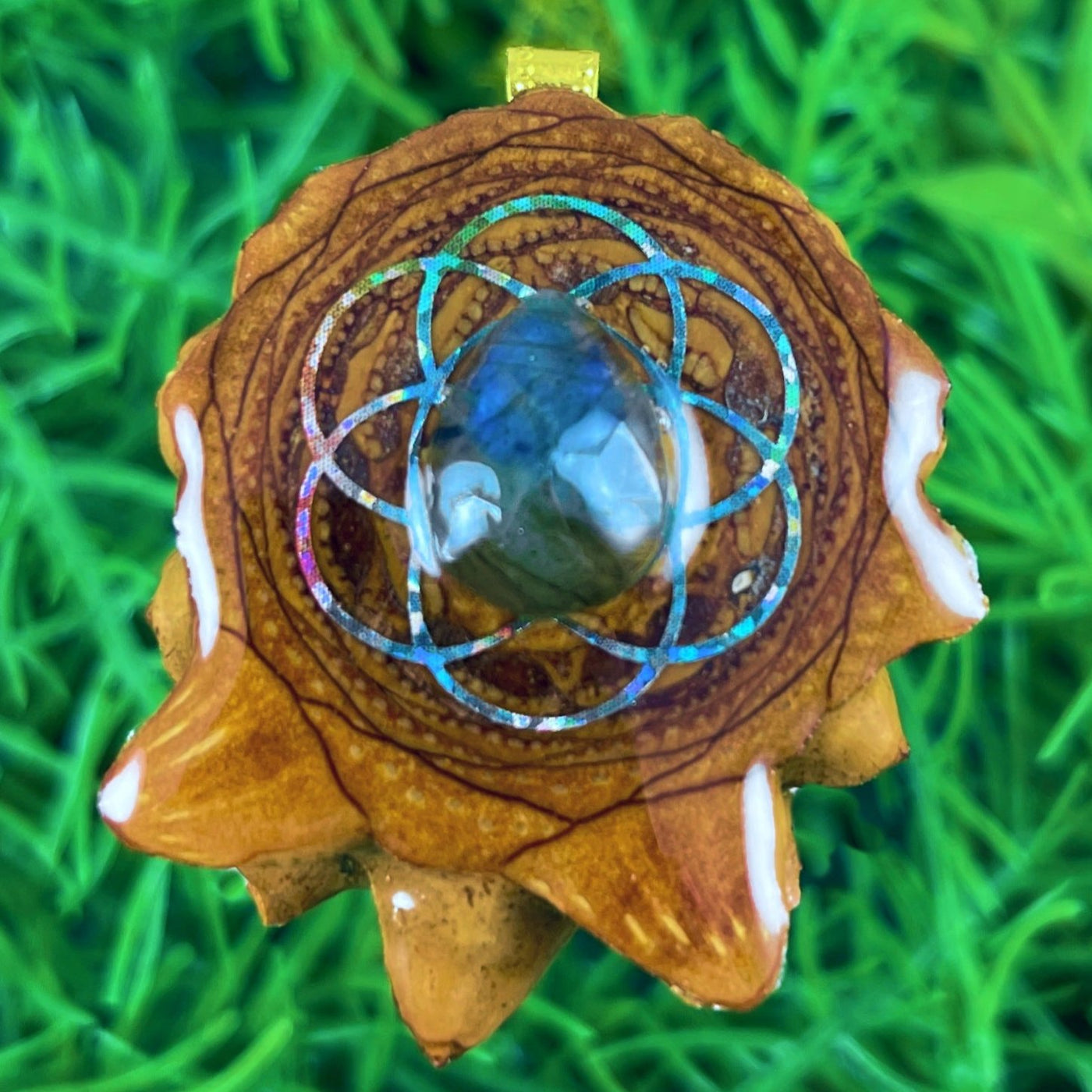 Labradorite with Seed of Life