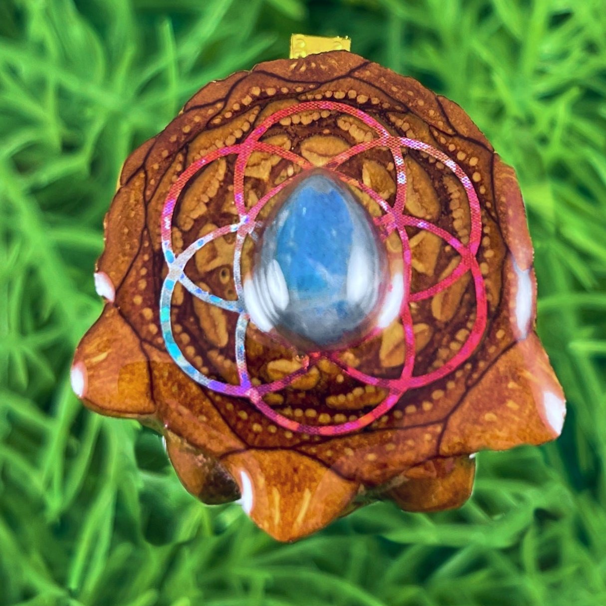 Mini Labradorite with Seed of Life