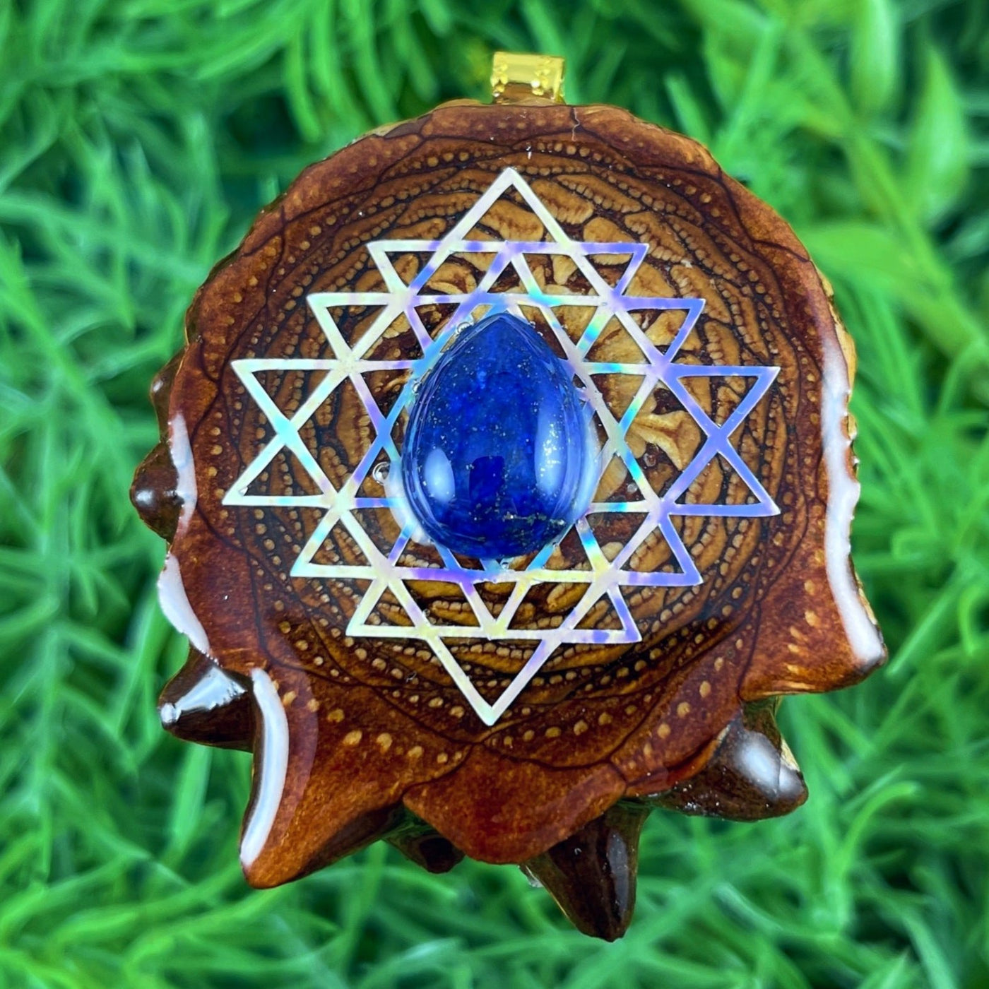 Lapis Lazuli with Sri Yantra