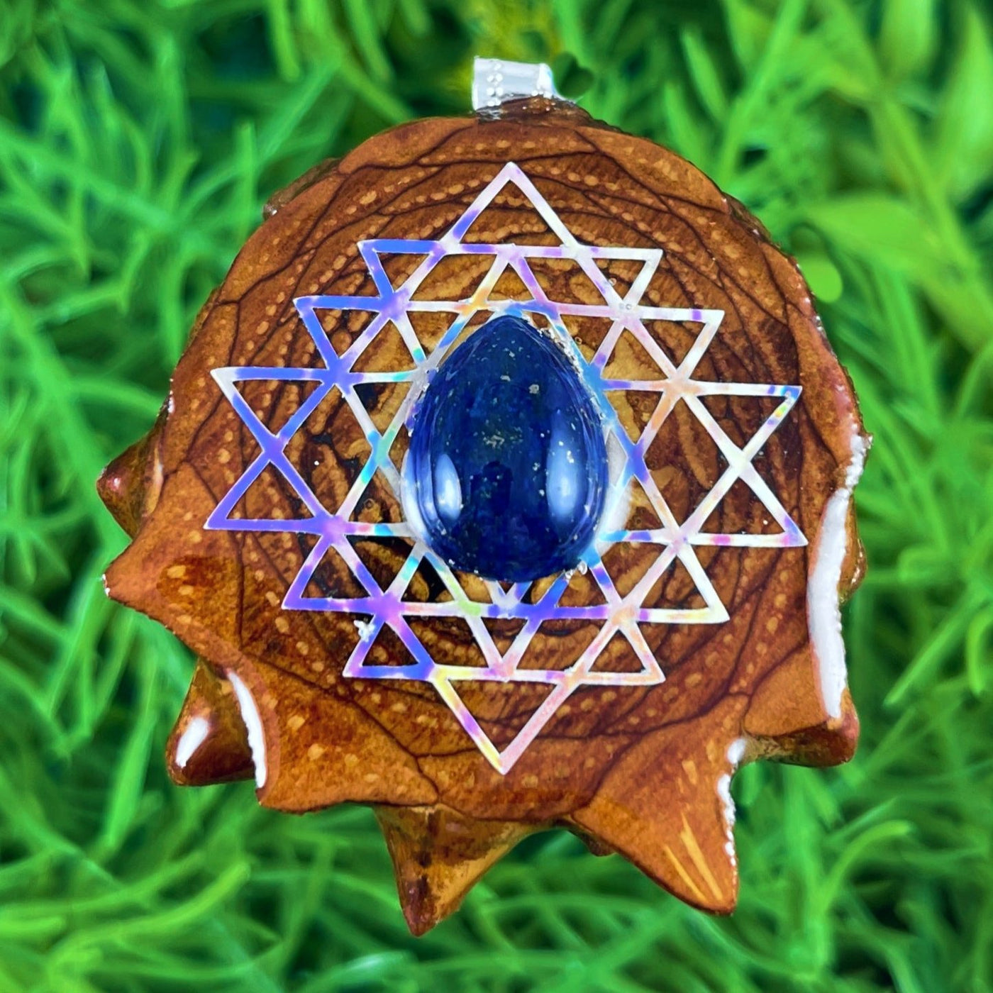 Lapis Lazuli with Sri Yantra