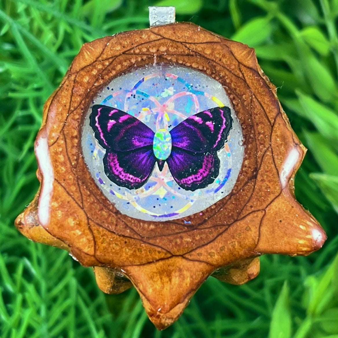 Clouds with Opal & Butterfly with Seed of Life