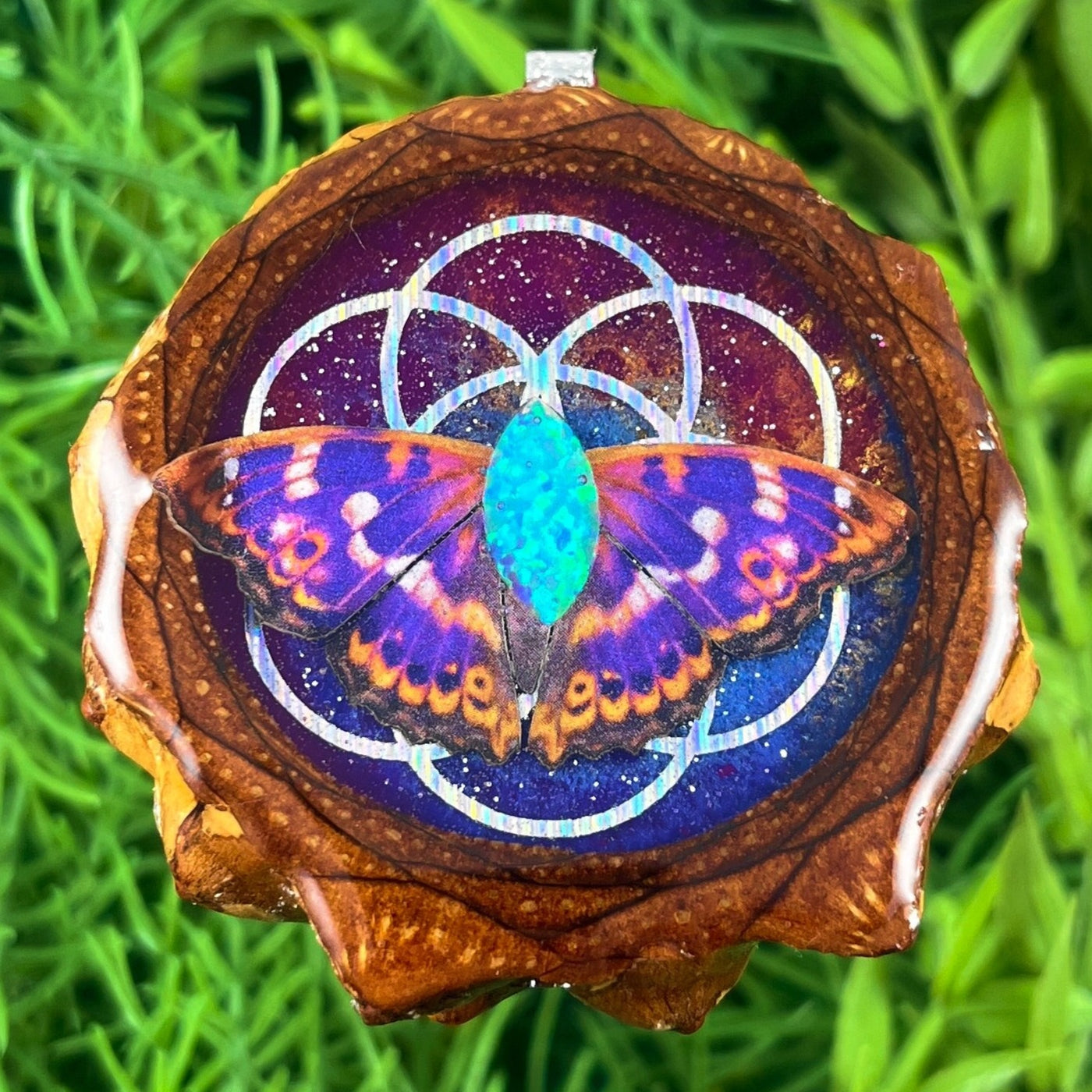 Supernova with Opal & Butterfly with Seed of Life