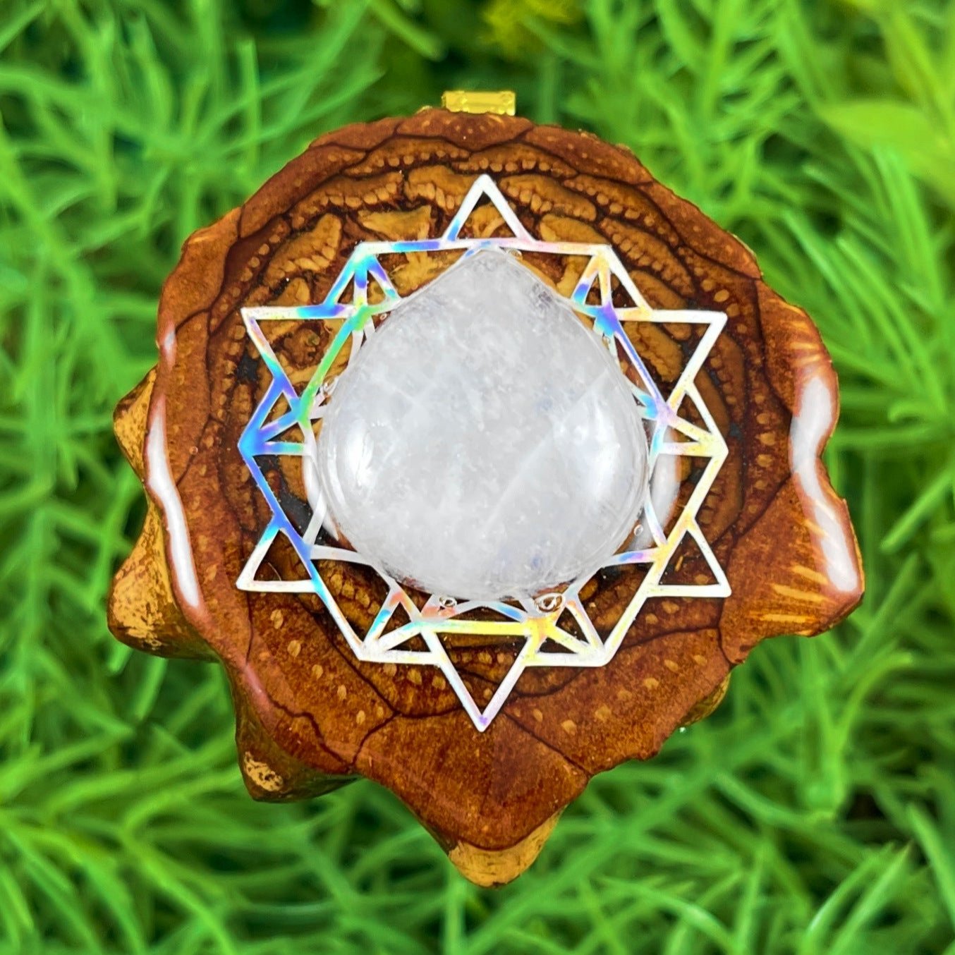 Moonstone with 64 Star Tetrahedron