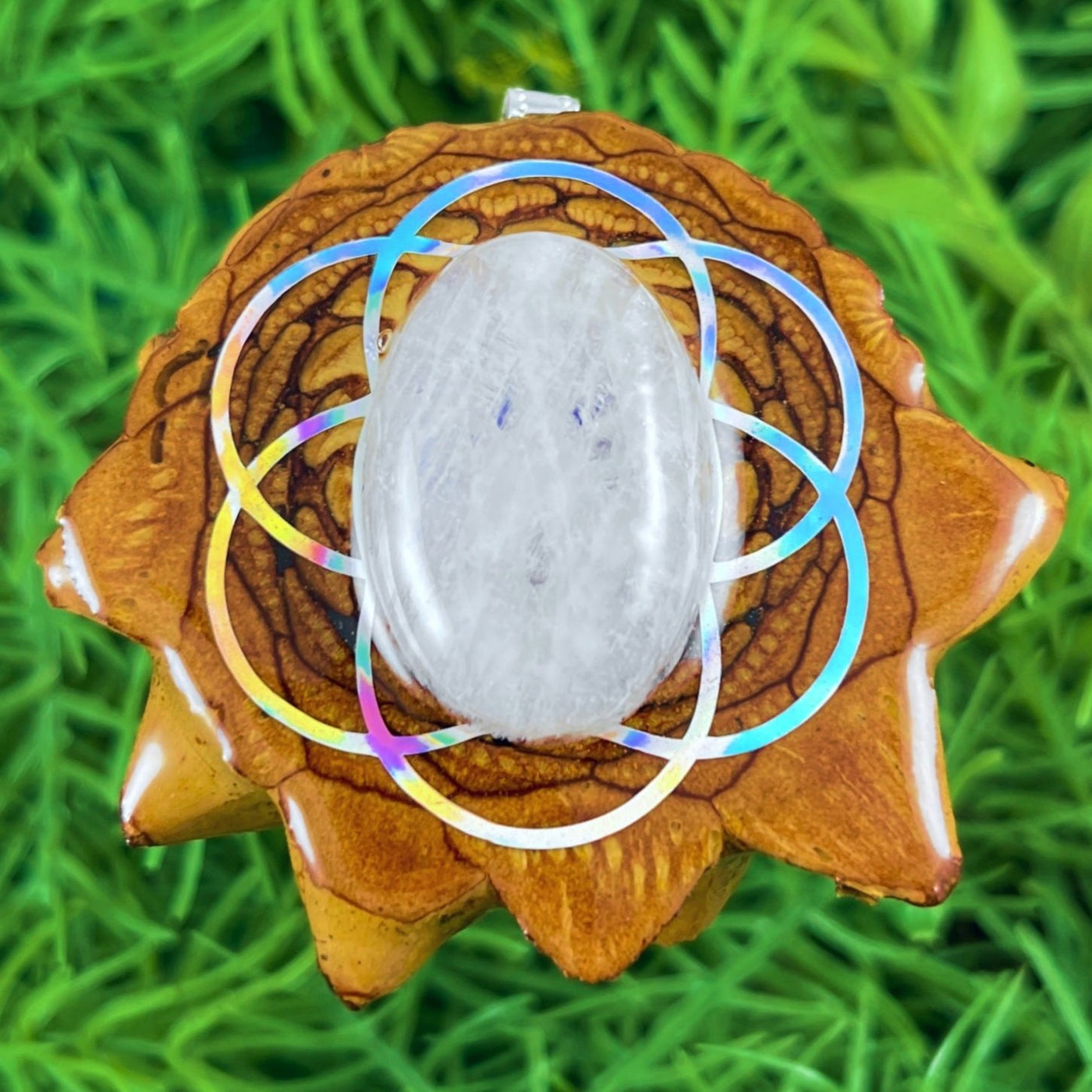 Moonstone with Seed of Life