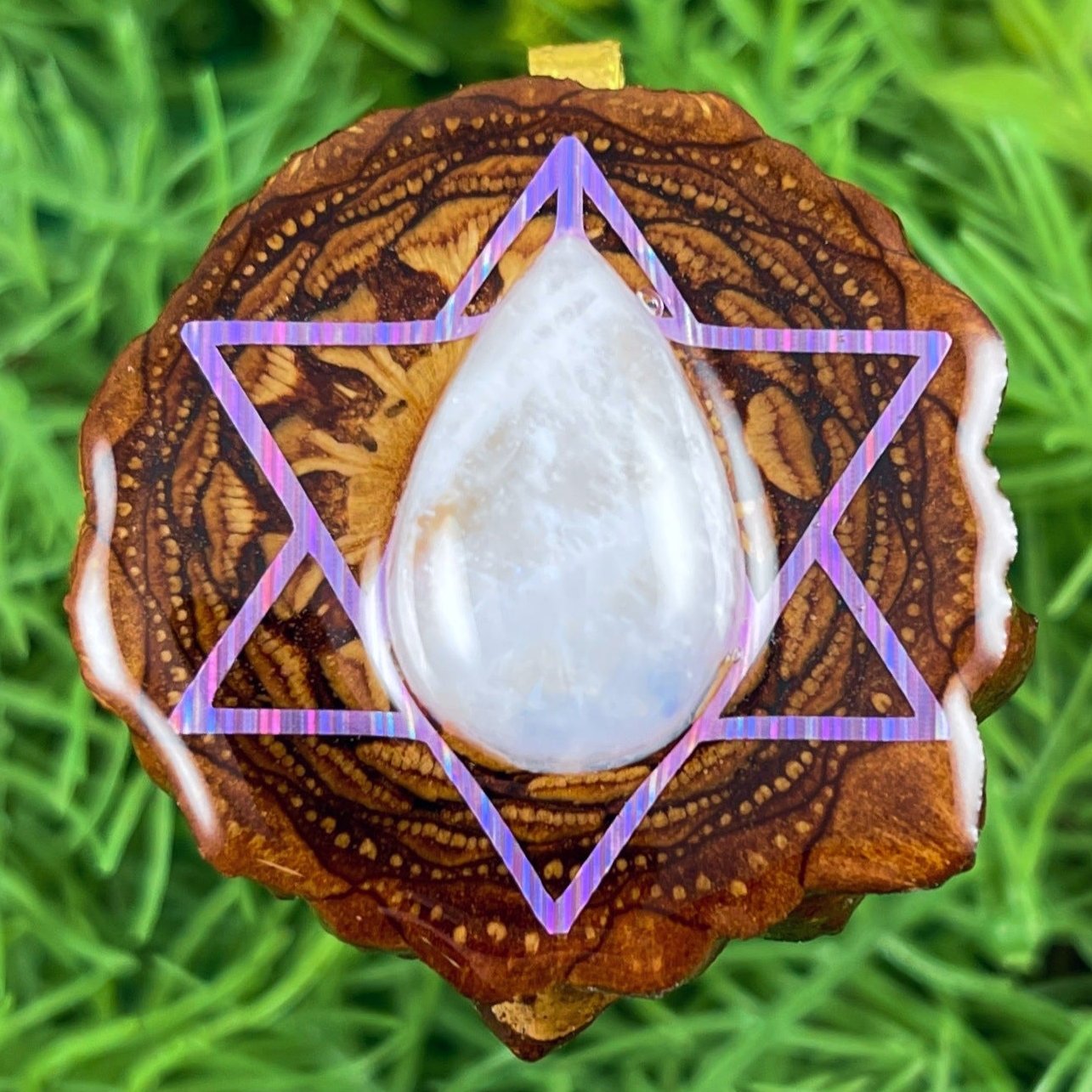 Moonstone with Merkaba
