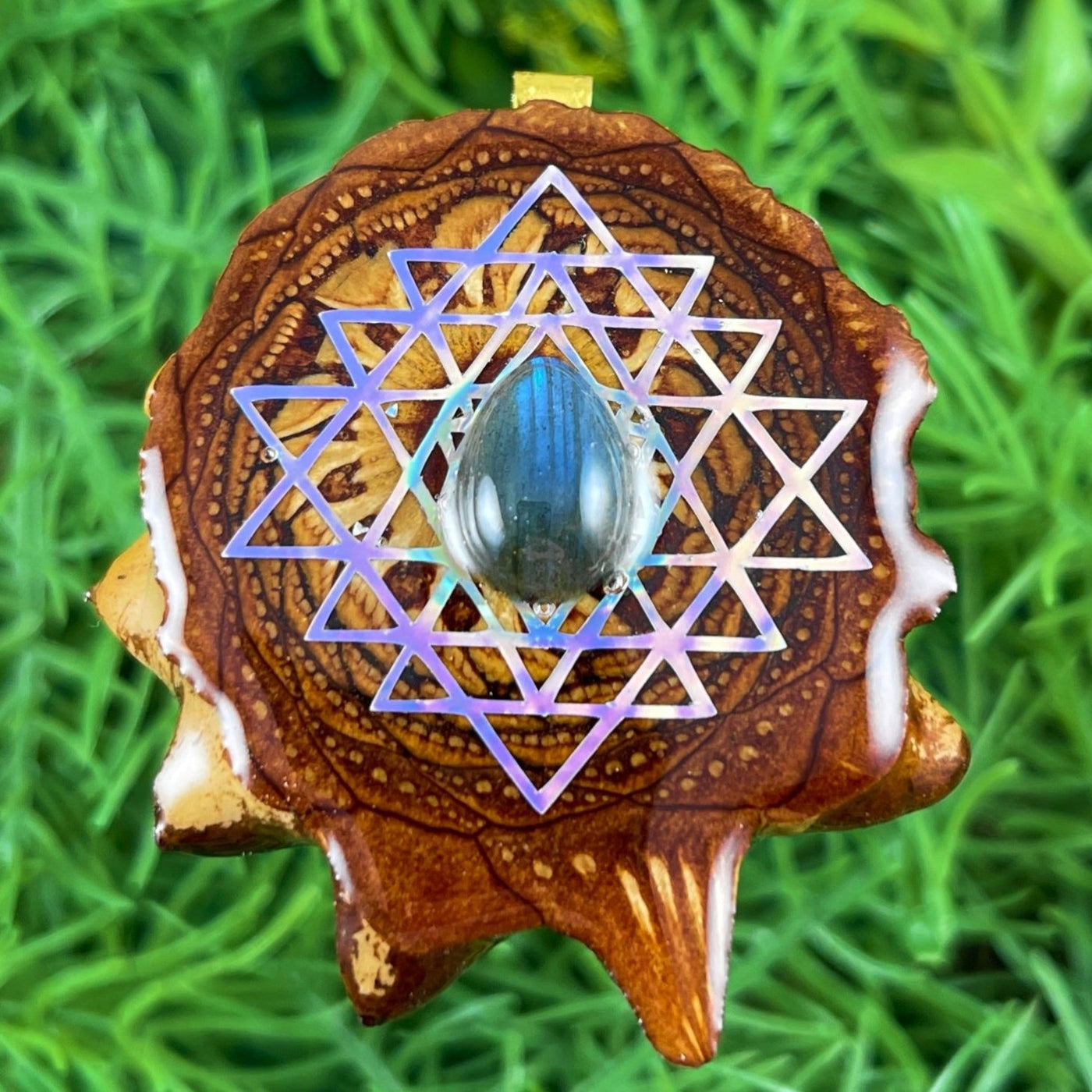 Labradorite with Sri Yantra