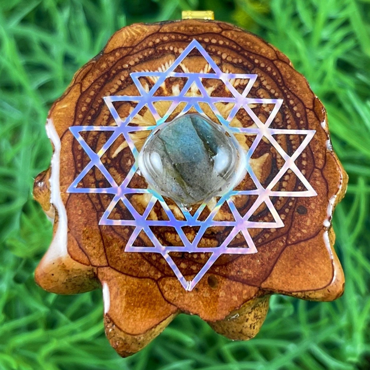 Labradorite with Sri Yantra