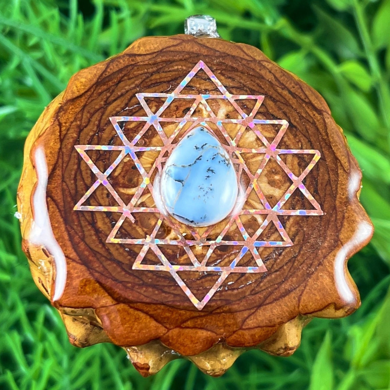 Dendrite with Sri Yantra