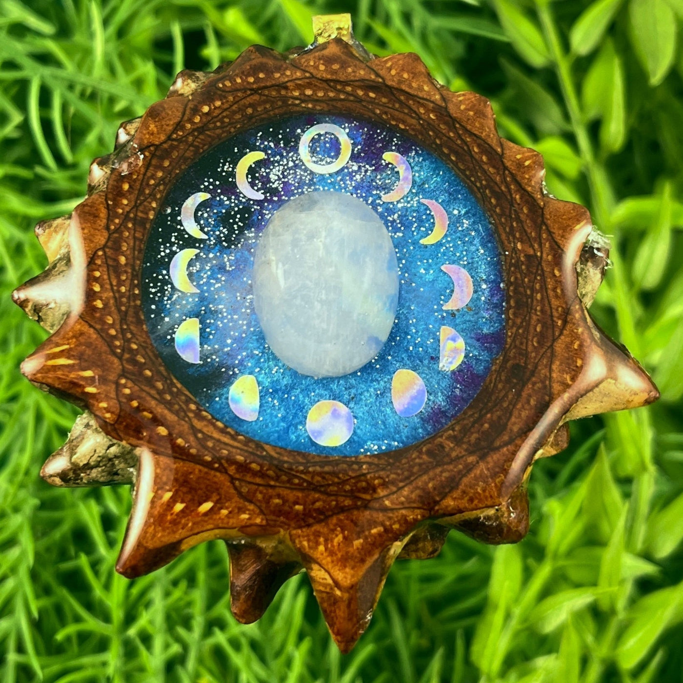 Galaxy with Moonstone & Moon Phase