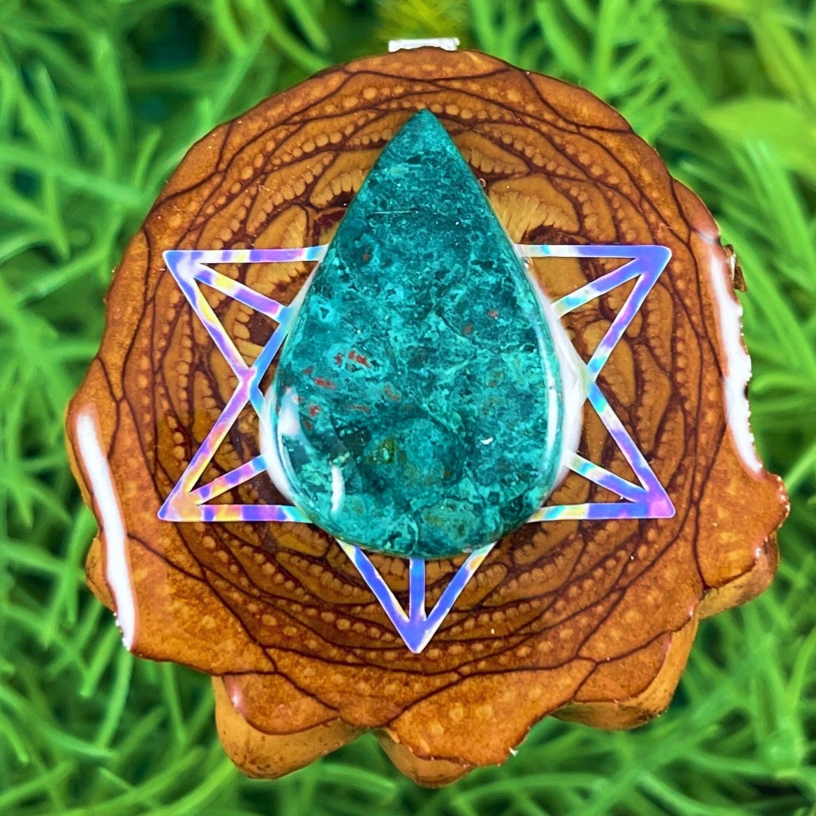 Chrysocolla with Merkaba