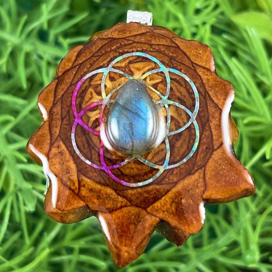 Labradorite with Seed of Life