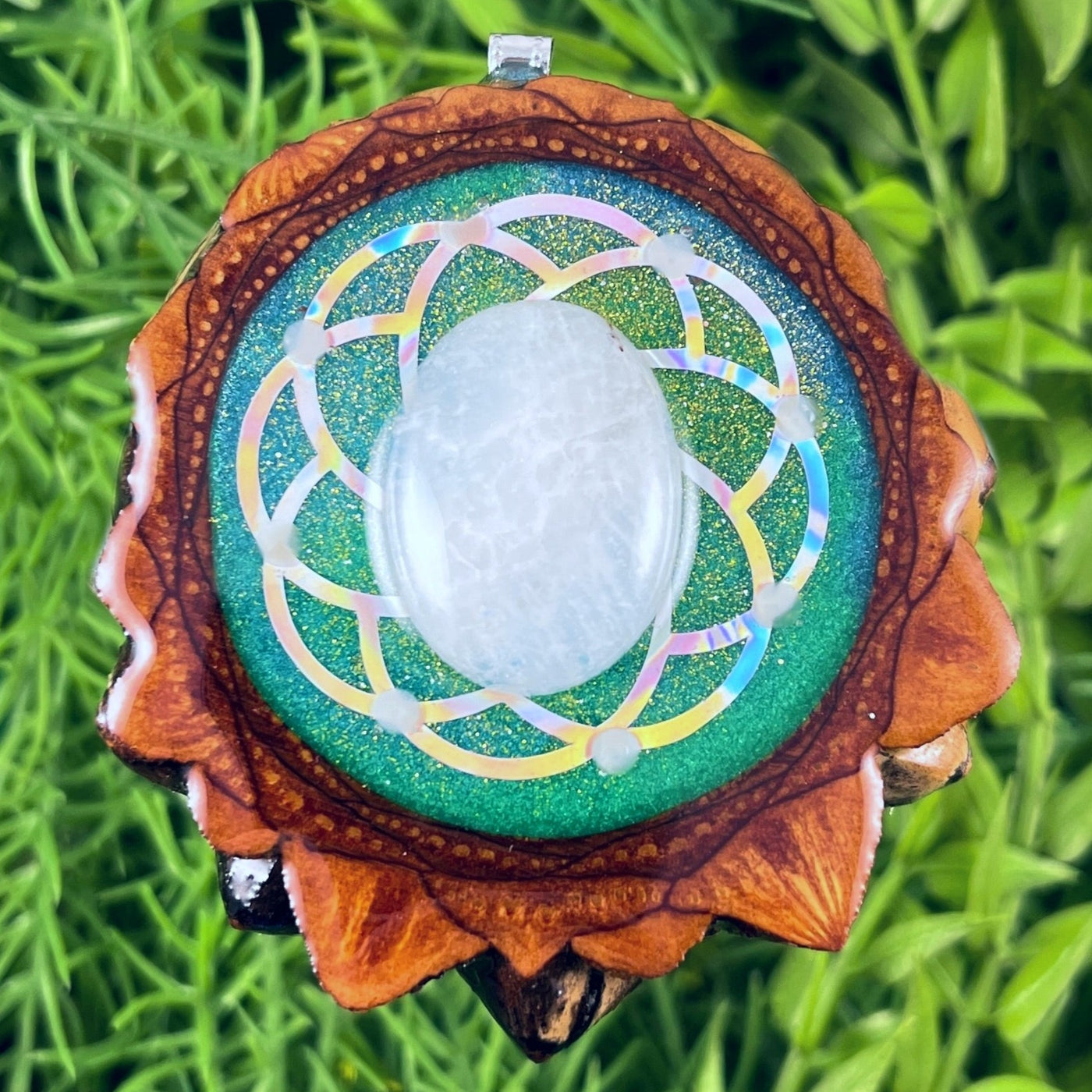 Galaxy with Moonstone & Mandala