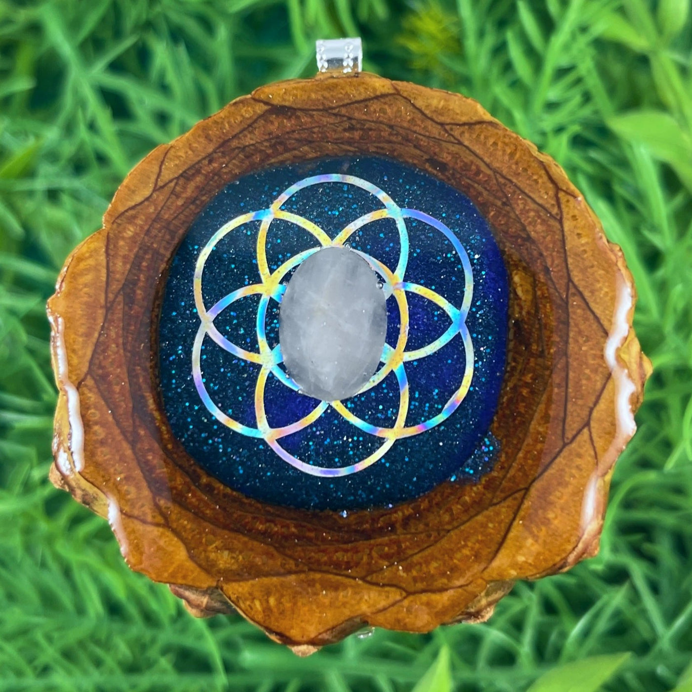 Night Sky with Moonstone and Seed of Life