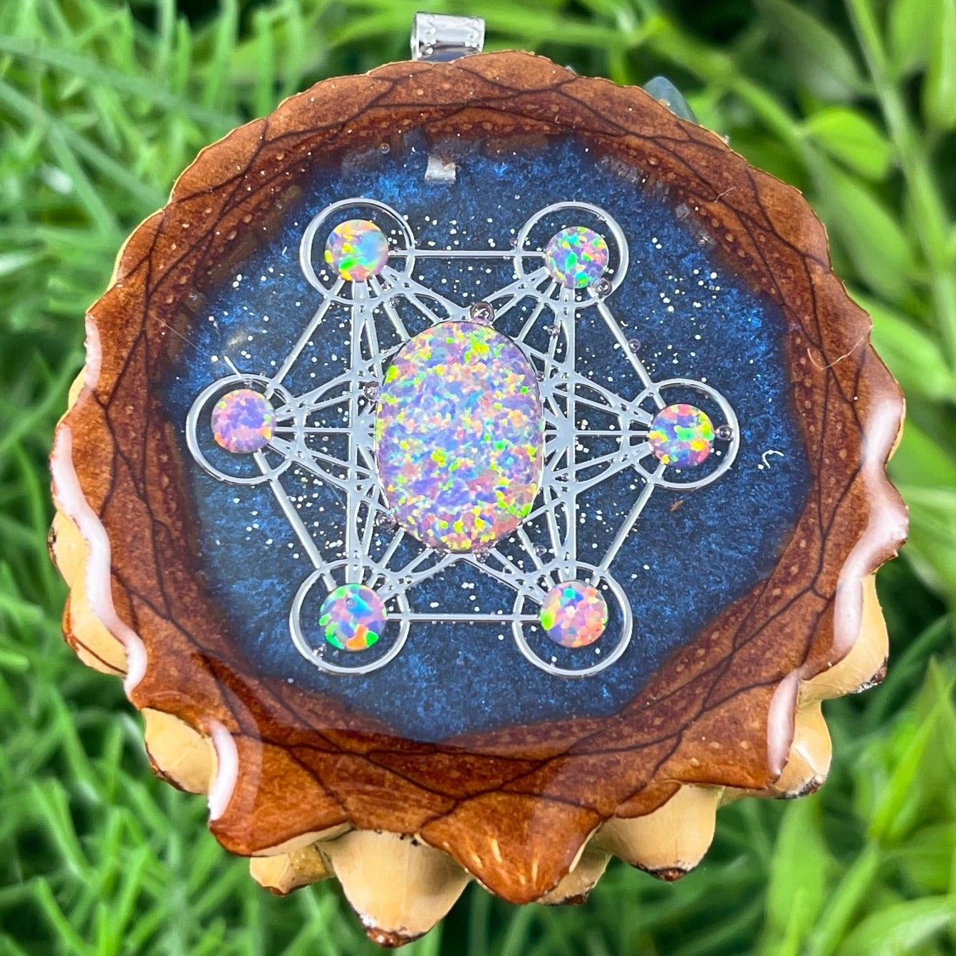 Night Sky & Opal with Metatron's Cube