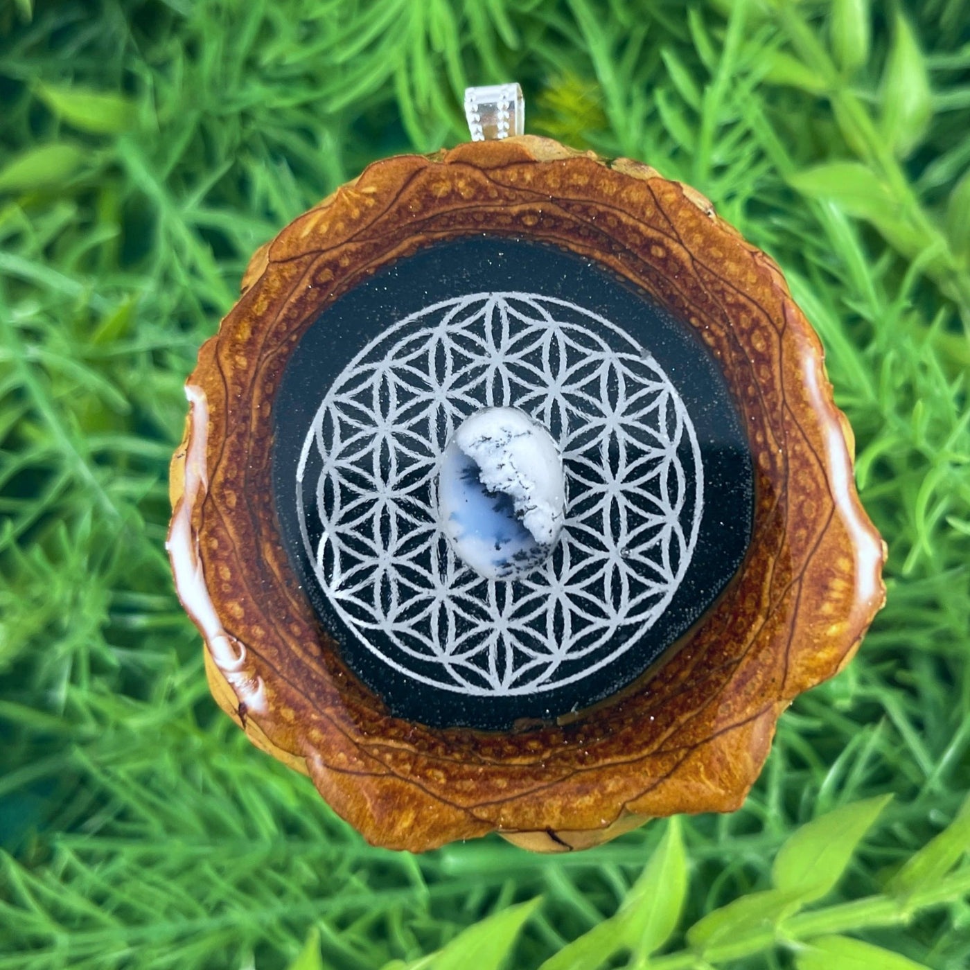 Night Sky with Dendrite and Flower of Life