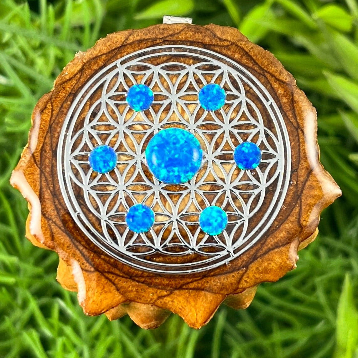 Opal with Flower of Life