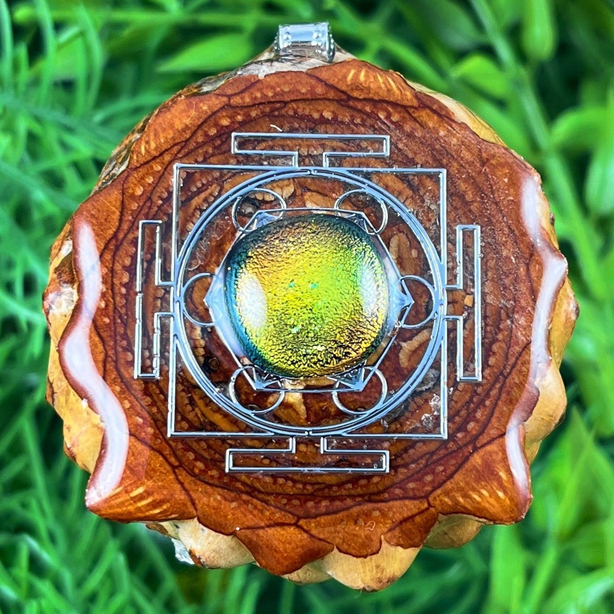 Dichroic Glass with Mandala