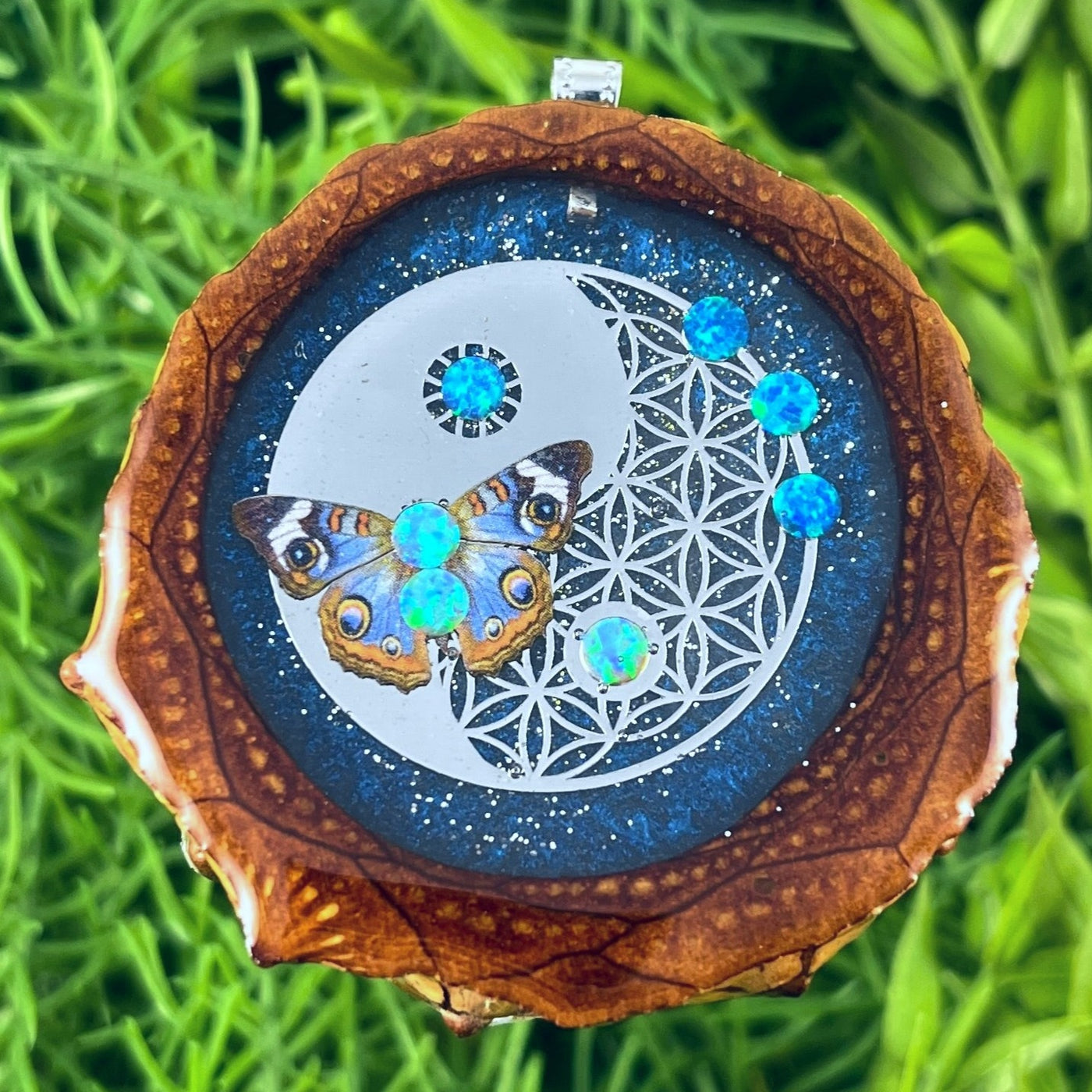 Galaxy with Opal & Butterfly with Yin & Yang