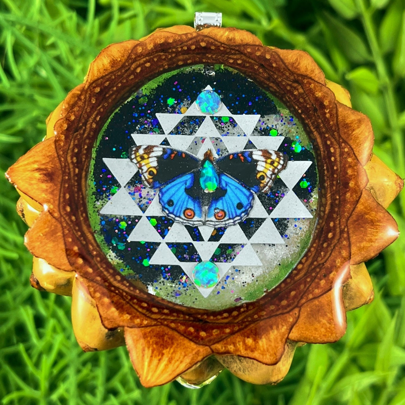 Butterfly and Opal with & Sri Yantra