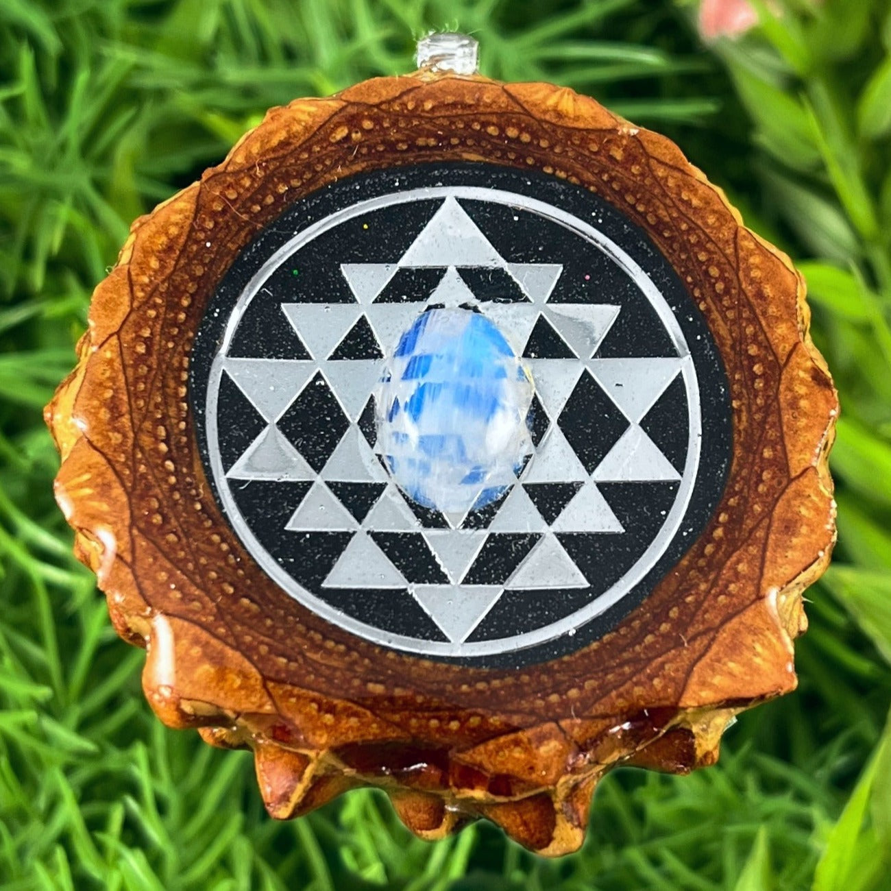 Galaxy and Moonstone with Sri Yantra